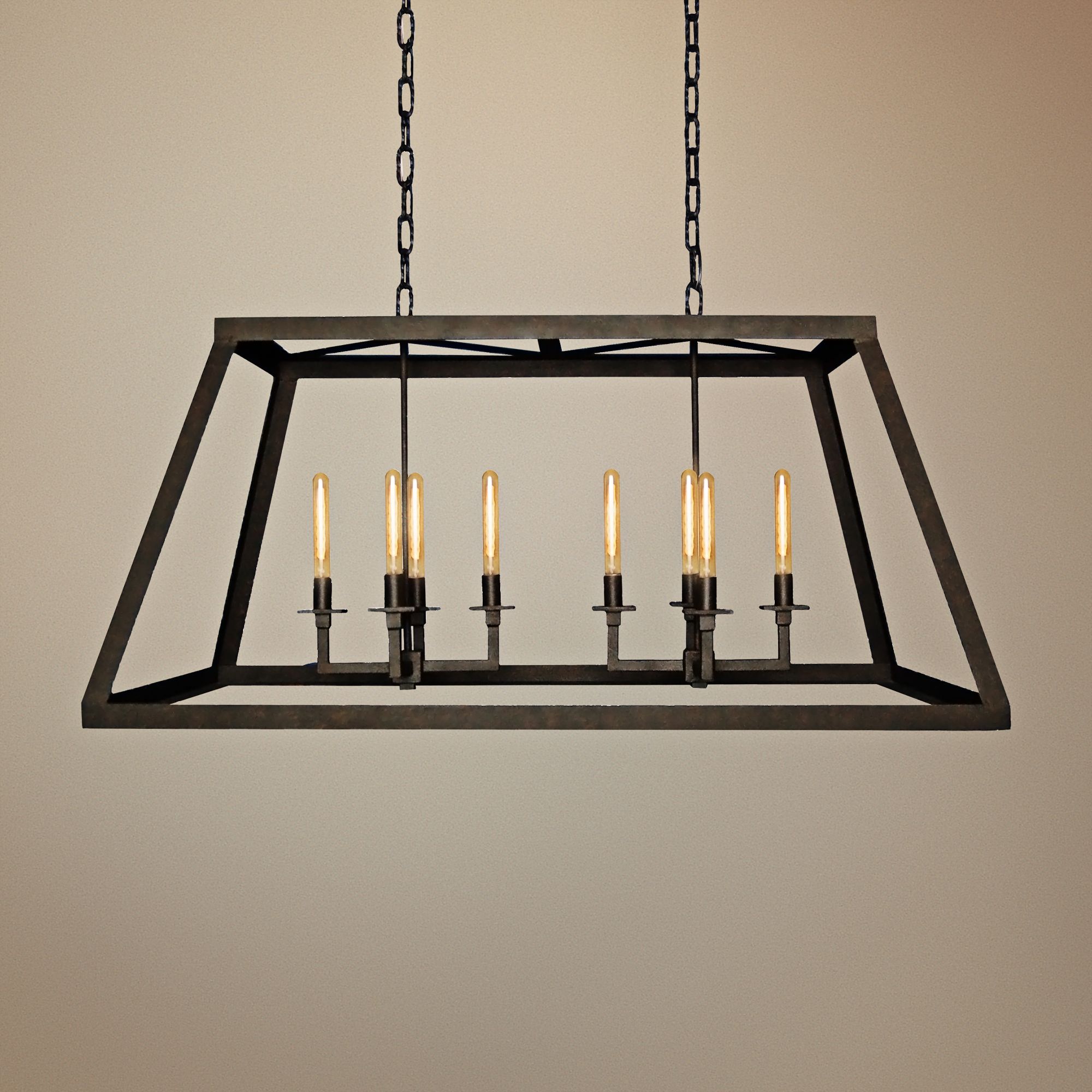 Energy 52" Wide Bronze Rust Kitchen Island Light Chandelier