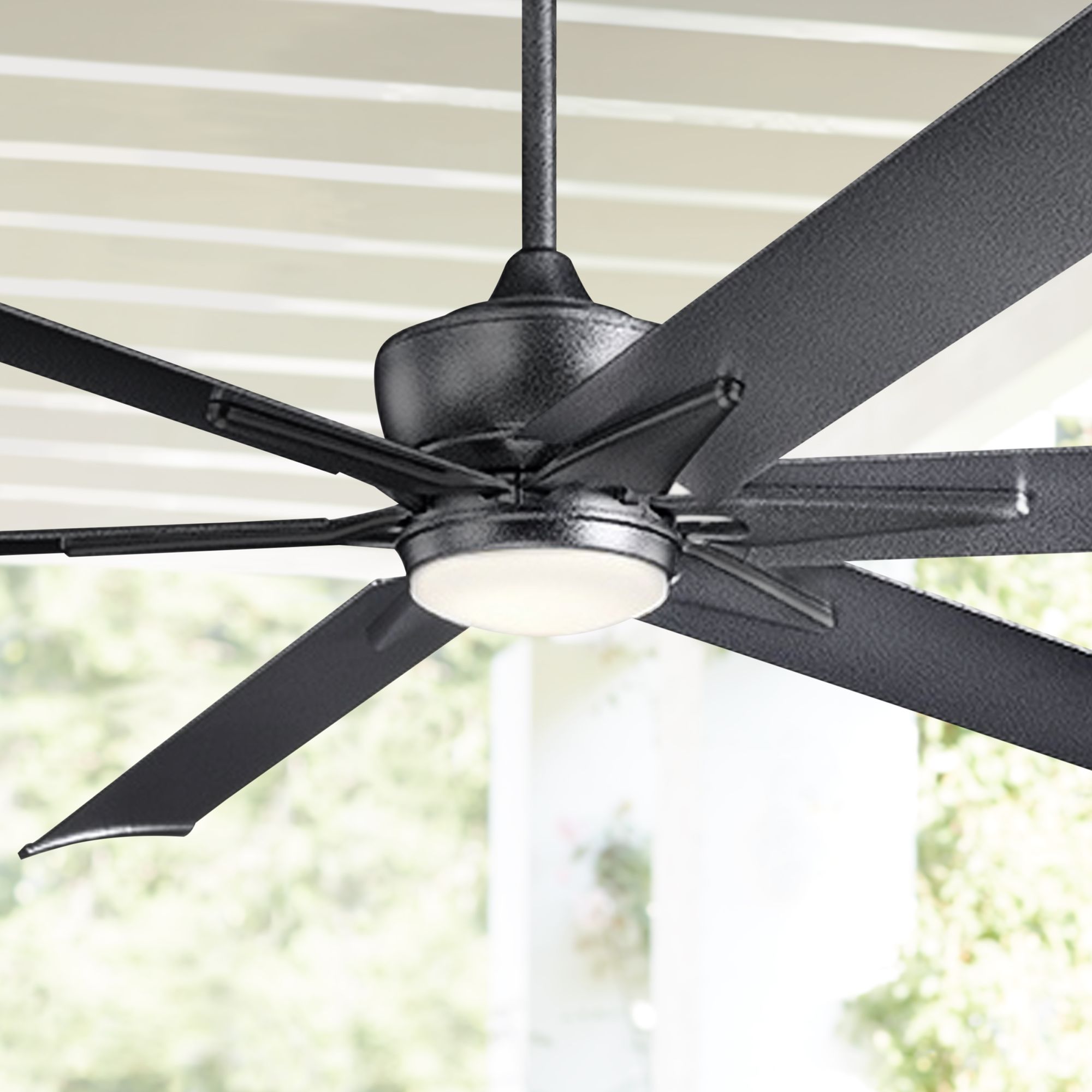 80 Kichler Szeplo Ii Weathered Steel Wet Led Ceiling Fan 16n97