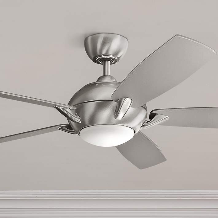 54 Kichler Geno Brushed Stainless, Stainless Steel Ceiling Fans