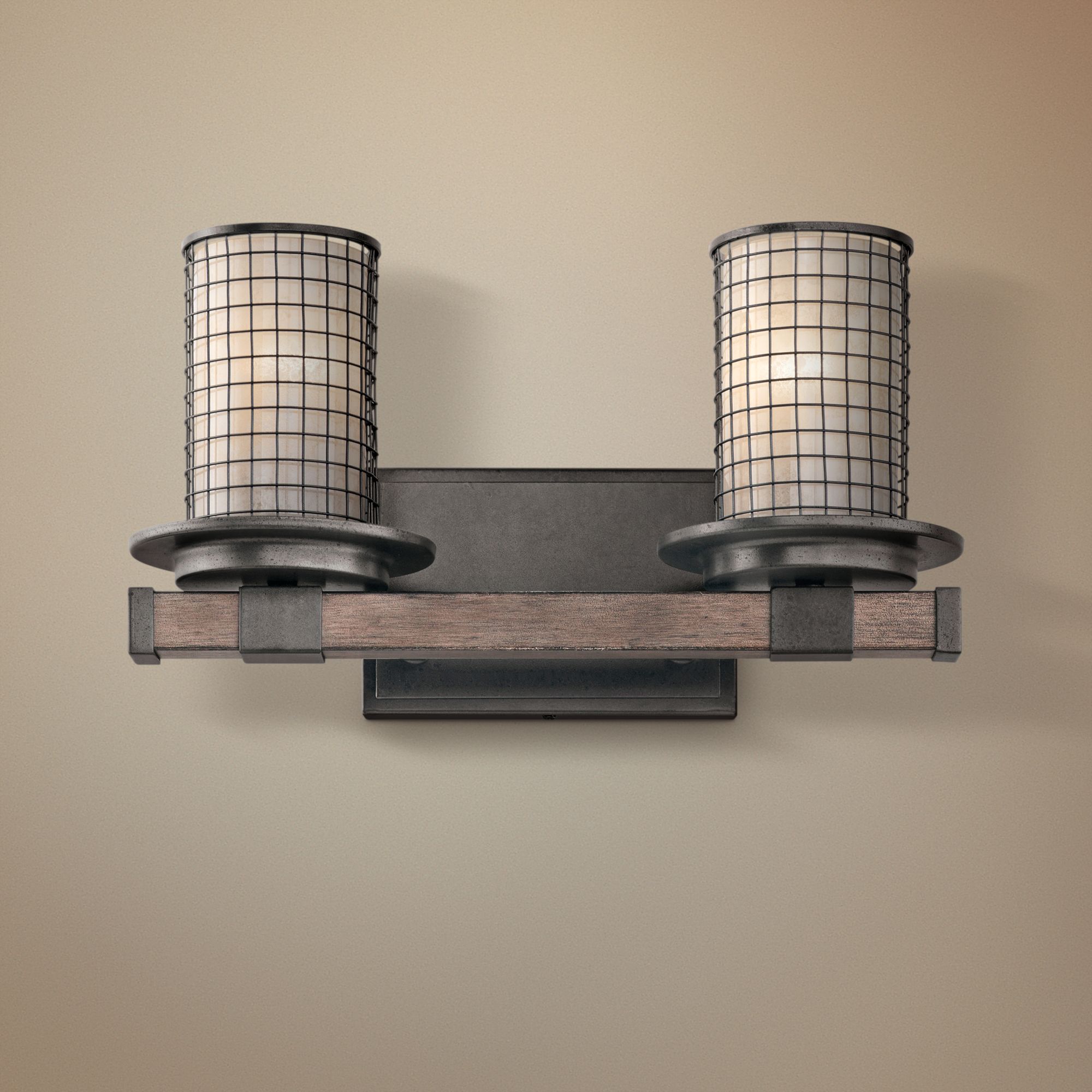 Kichler Ahrendale 8 3/4" High Anvil Iron 2-Light Wall Sconce