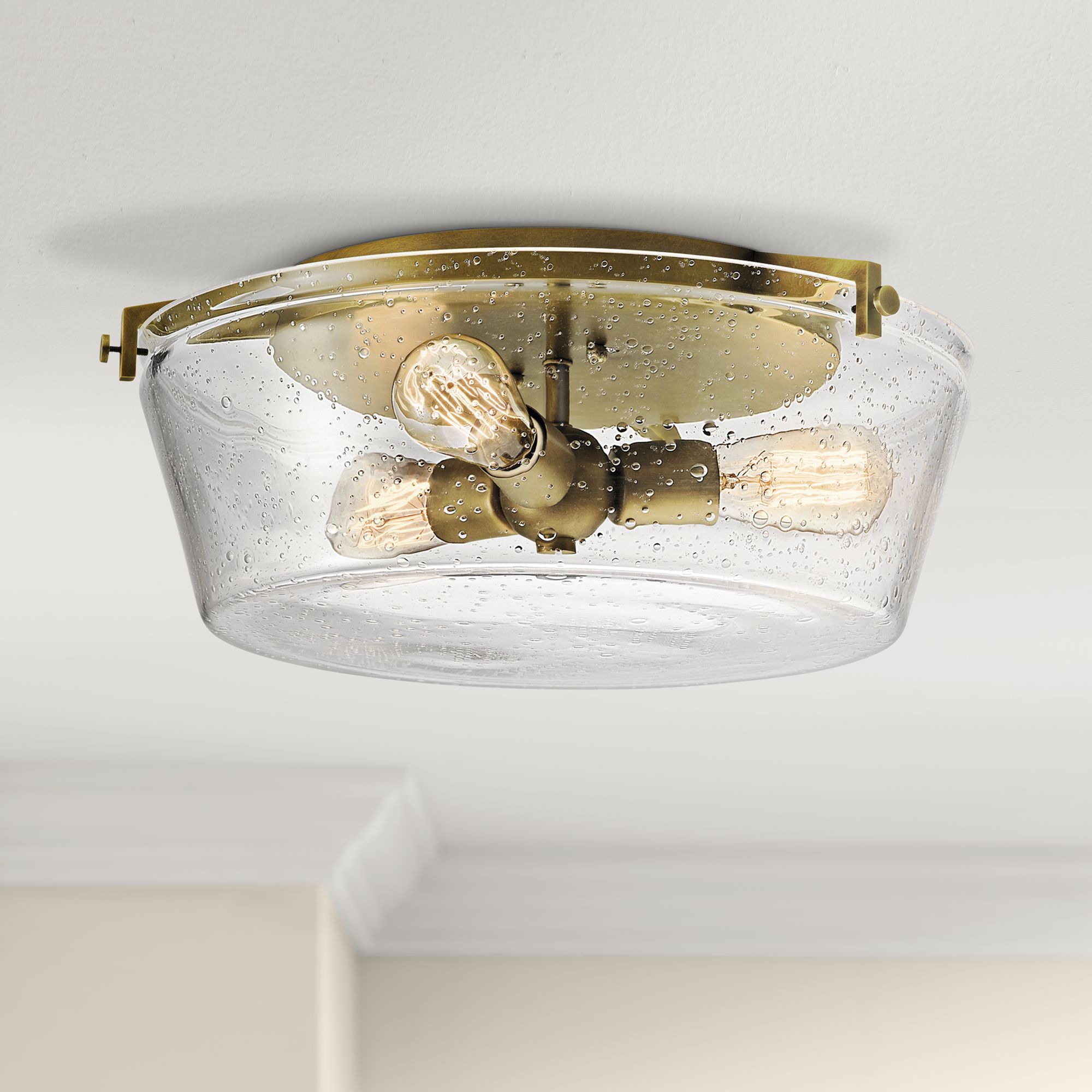 Kichler Alton 18 1/2" Wide Natural Brass 3-Light Ceiling Light