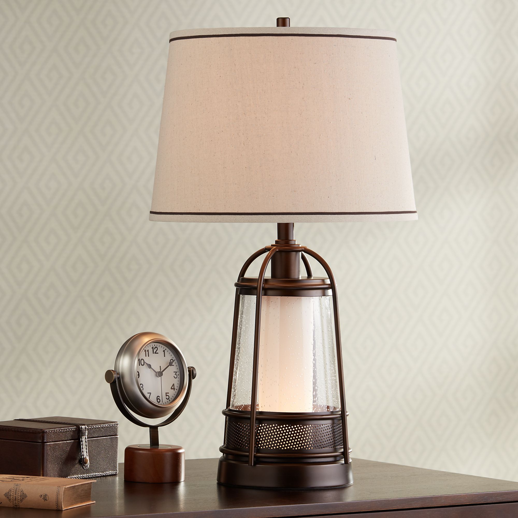 rustic side table lamps