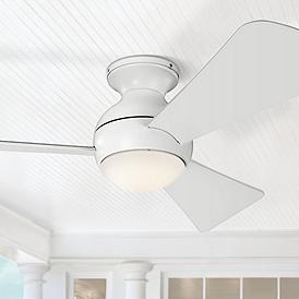 White 44 In Span Or Smaller Outdoor Ceiling Fans Lamps Plus
