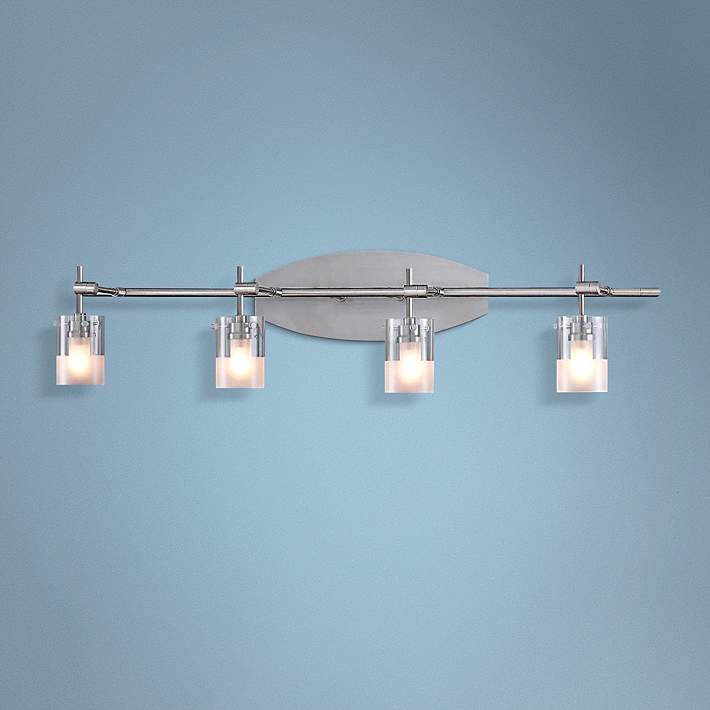 Possini Euro Crystal Strand 25 3 4 Wide Chrome Bath Light