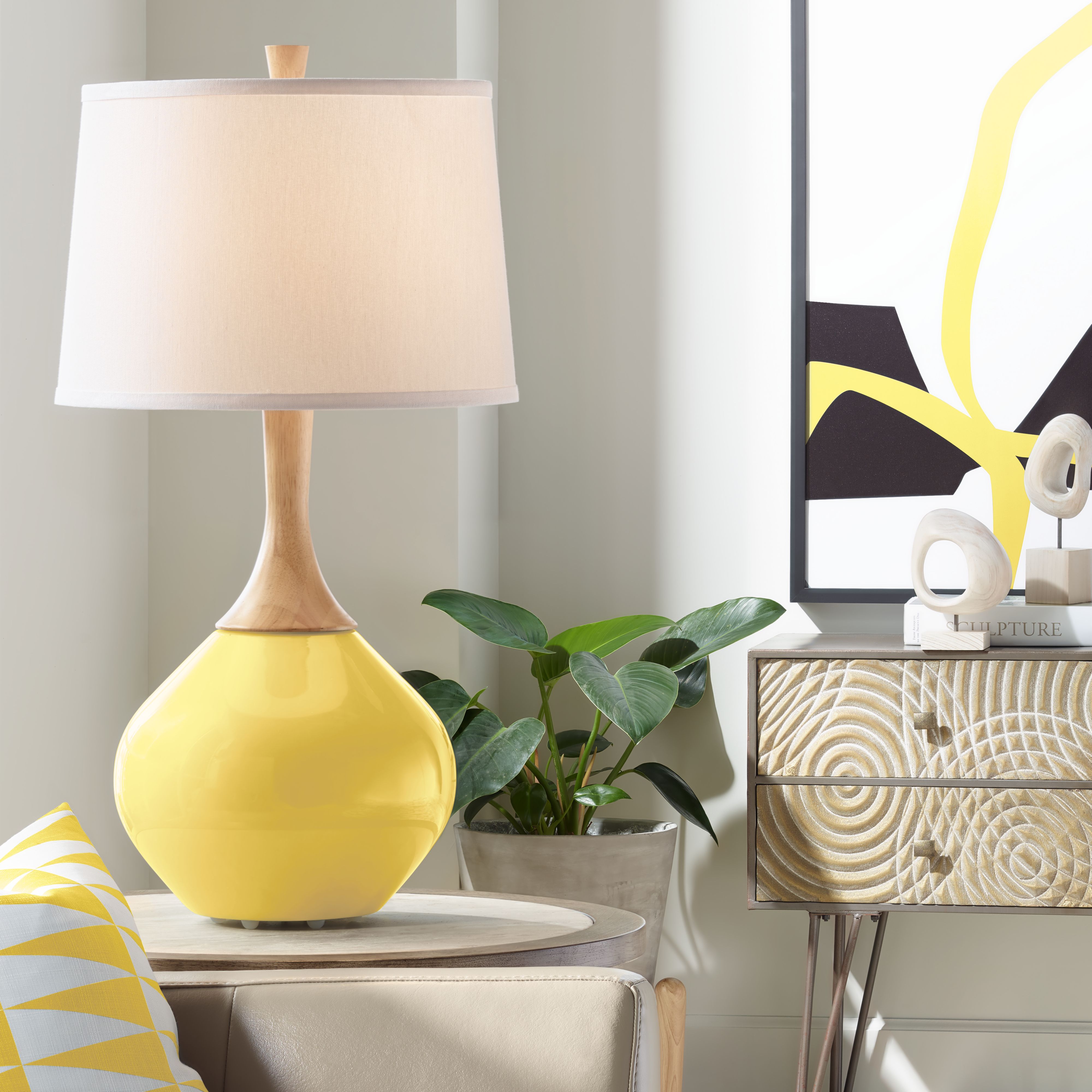 Lemon Zest Wexler Table Lamp – Stylish Ceramic, Modern Design