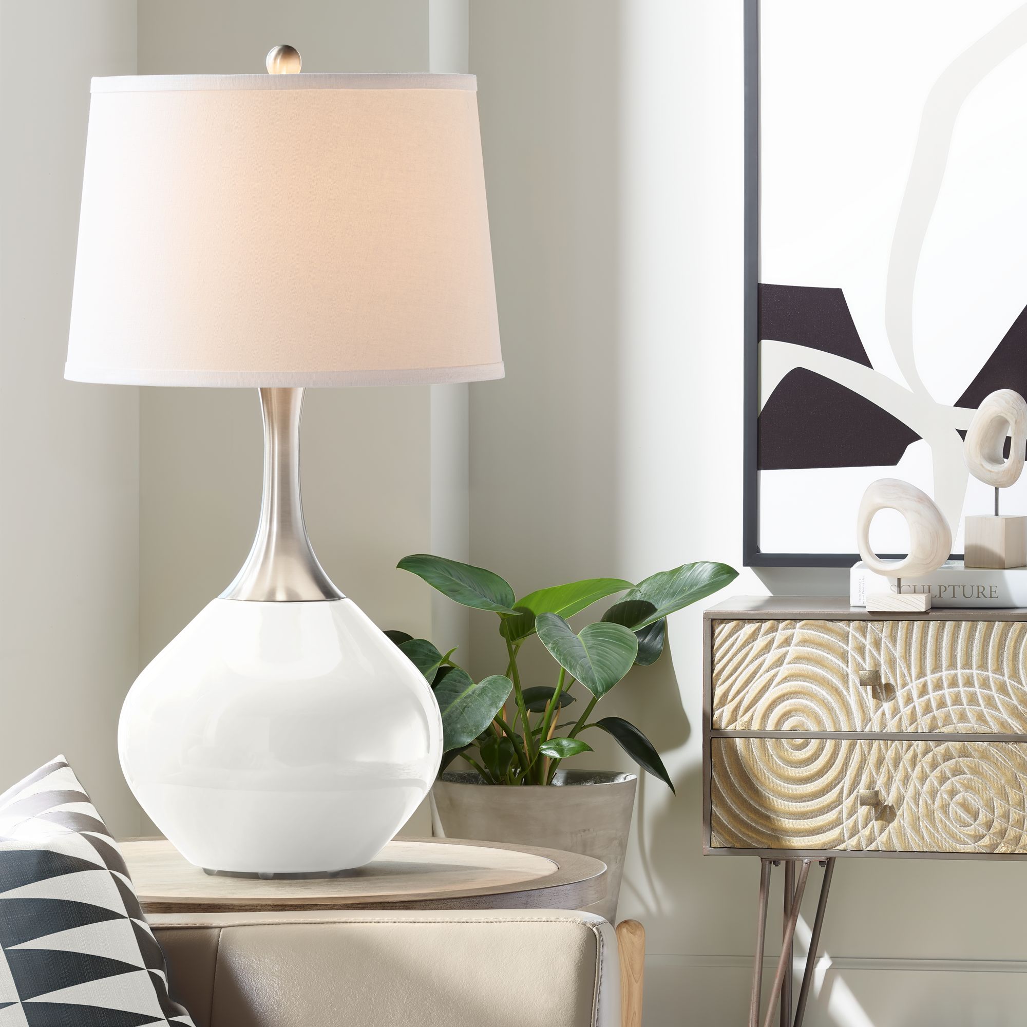 Winter White Spencer Table Lamp