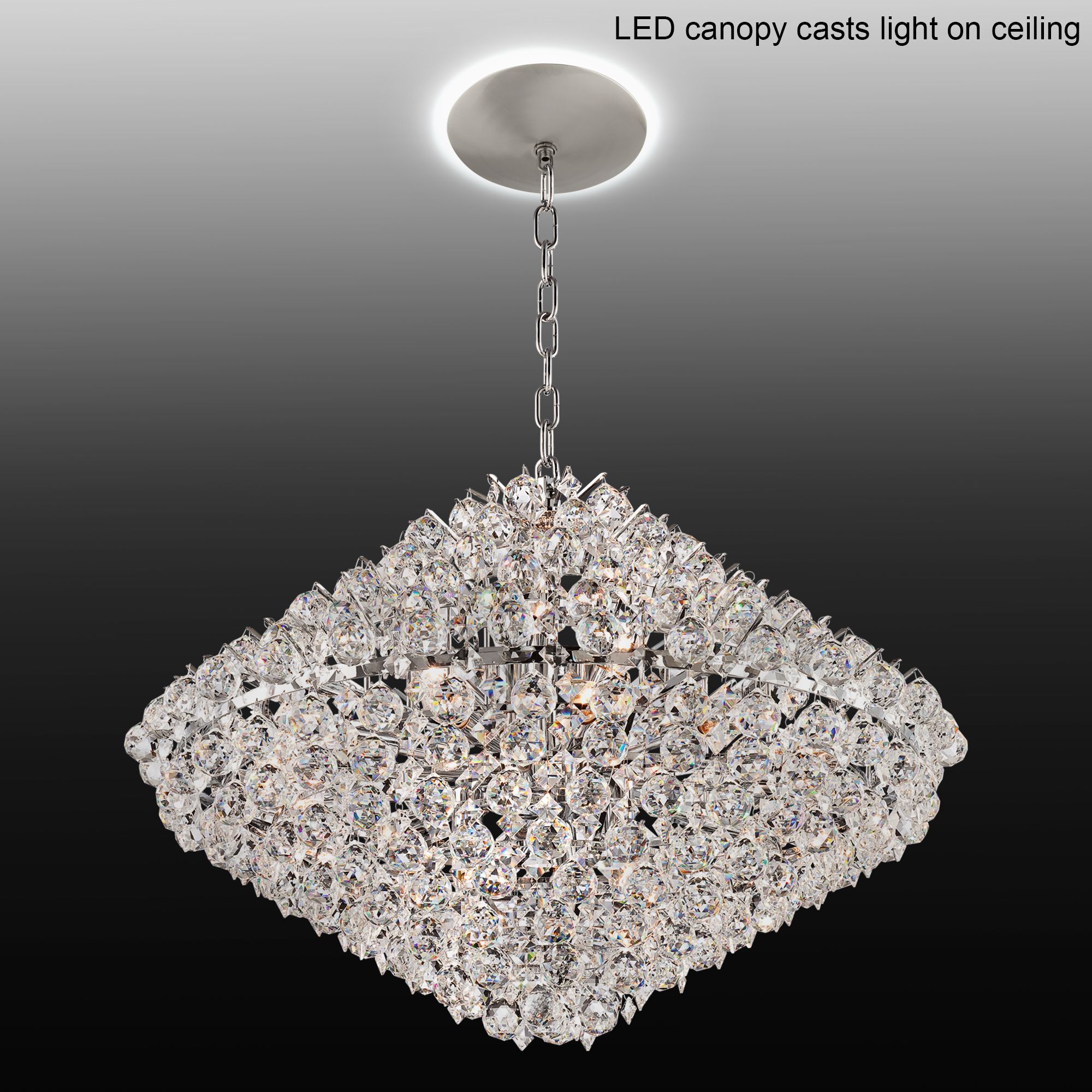 Essa 31 1/2"W Crystal Pendant with LED Canopy