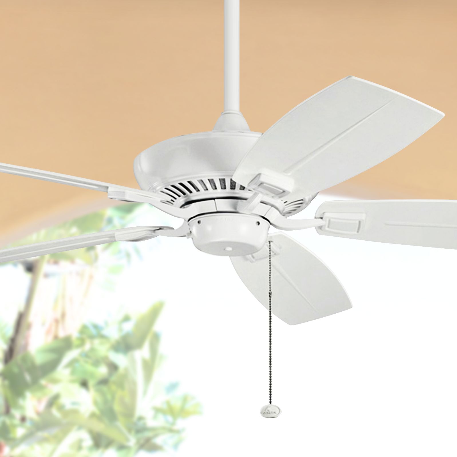 52" Kichler Canfield Patio White Ceiling Fan 17V18 Lamps Plus