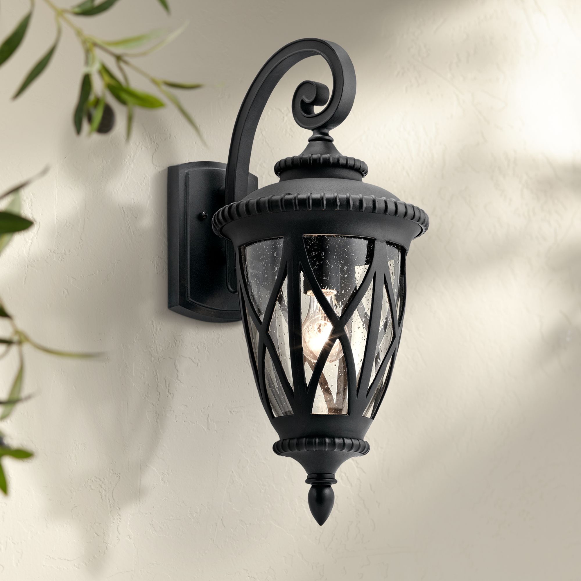Kichler Admirals Cove 23 1/2" High Black Outdoor Wall Light