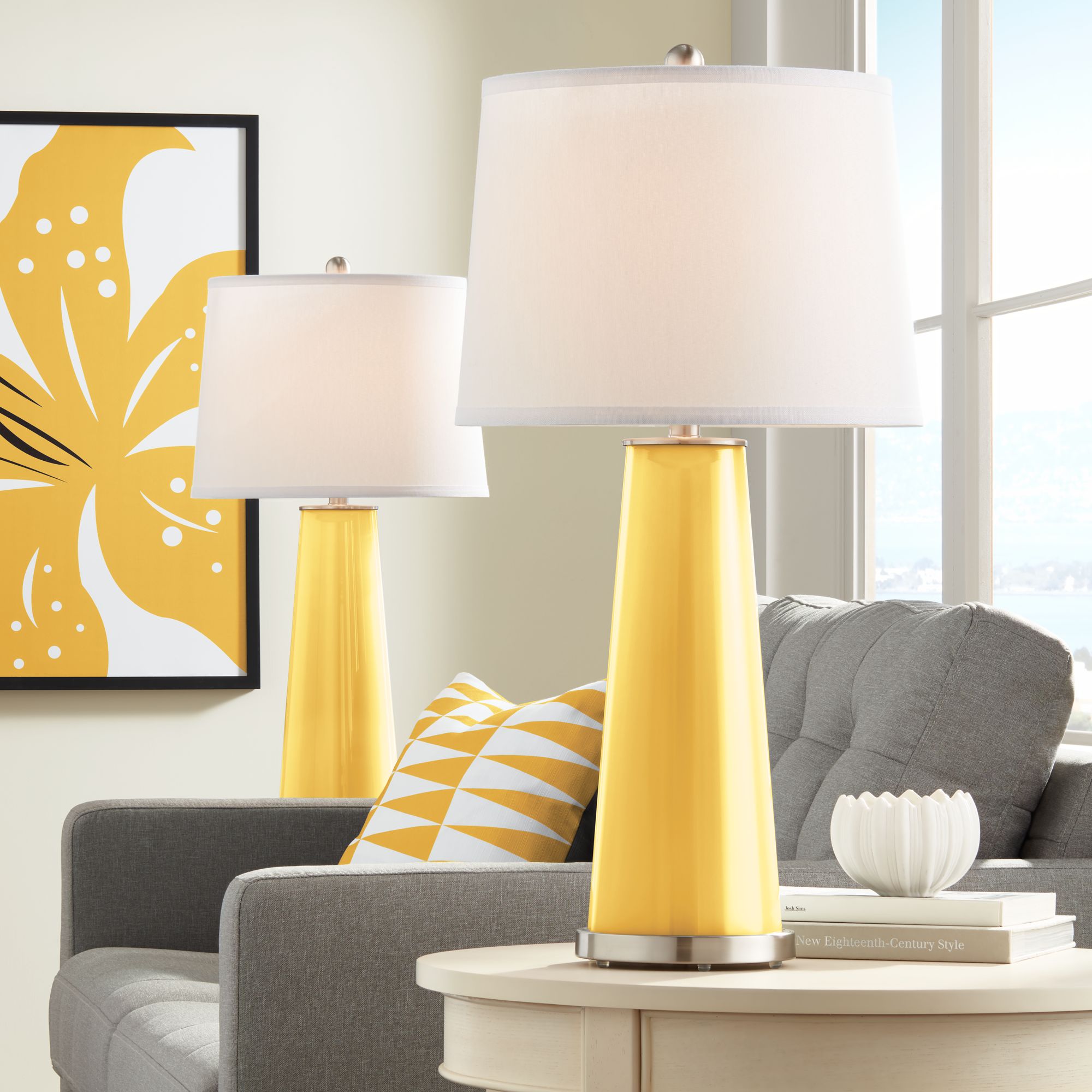 mustard coloured table lamps