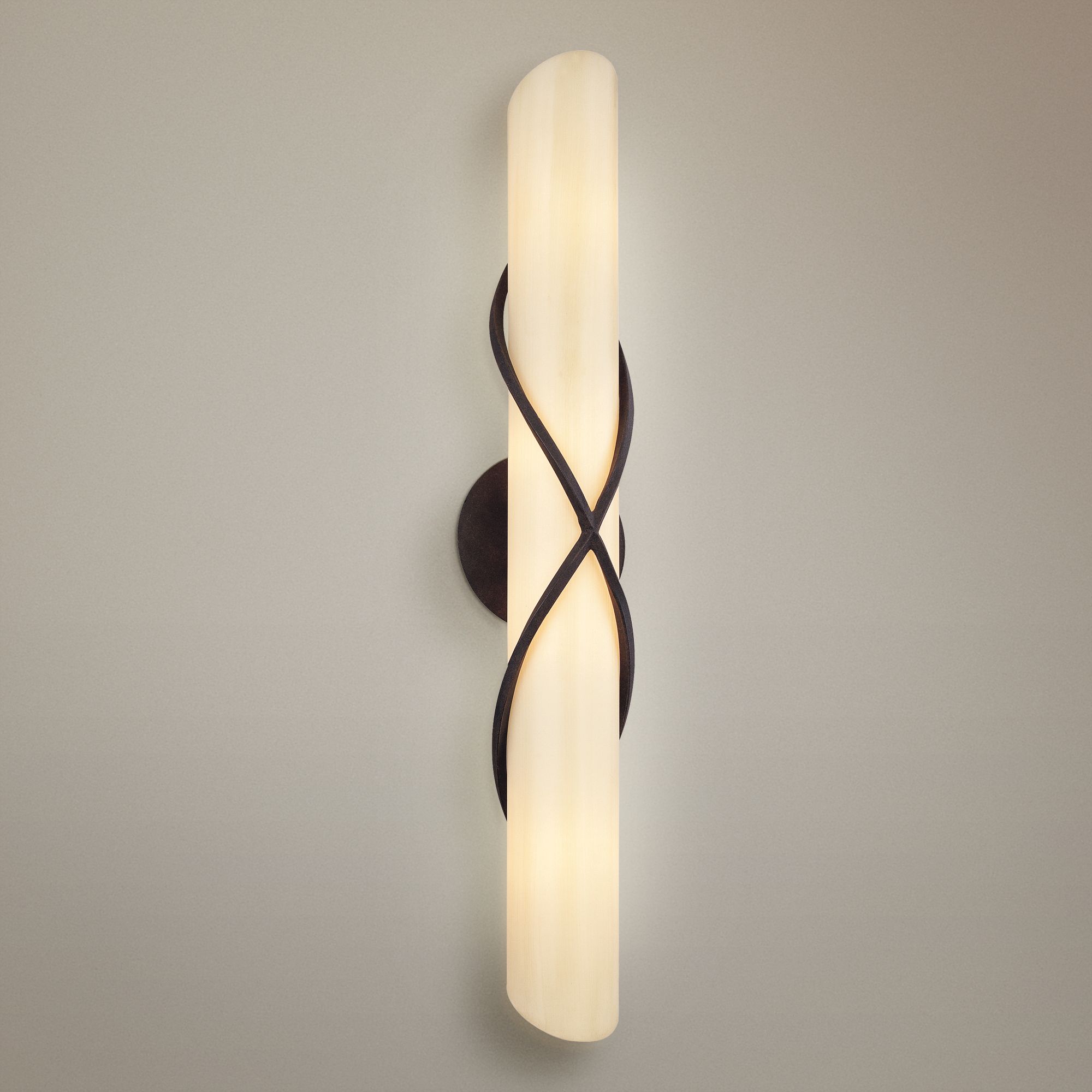 Roxbury French Iron Provence Glass 26" Wide Bath Light