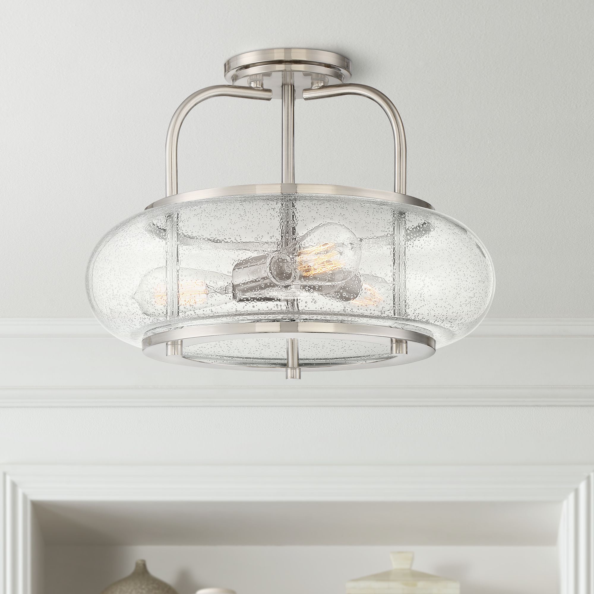 Quoizel Trilogy 16" Wide Brushed Nickel Ceiling Light