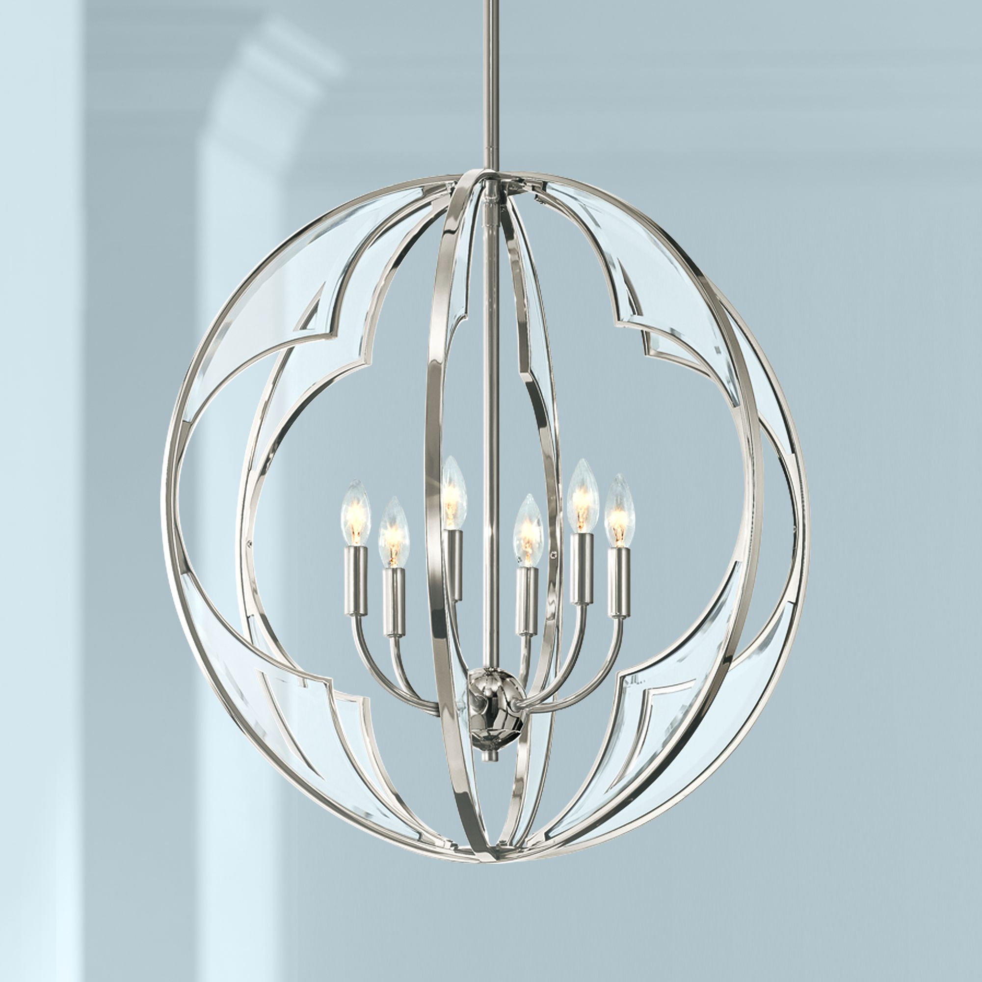 Kichler Montavello 26"W Polished Nickel 6-Light Chandelier