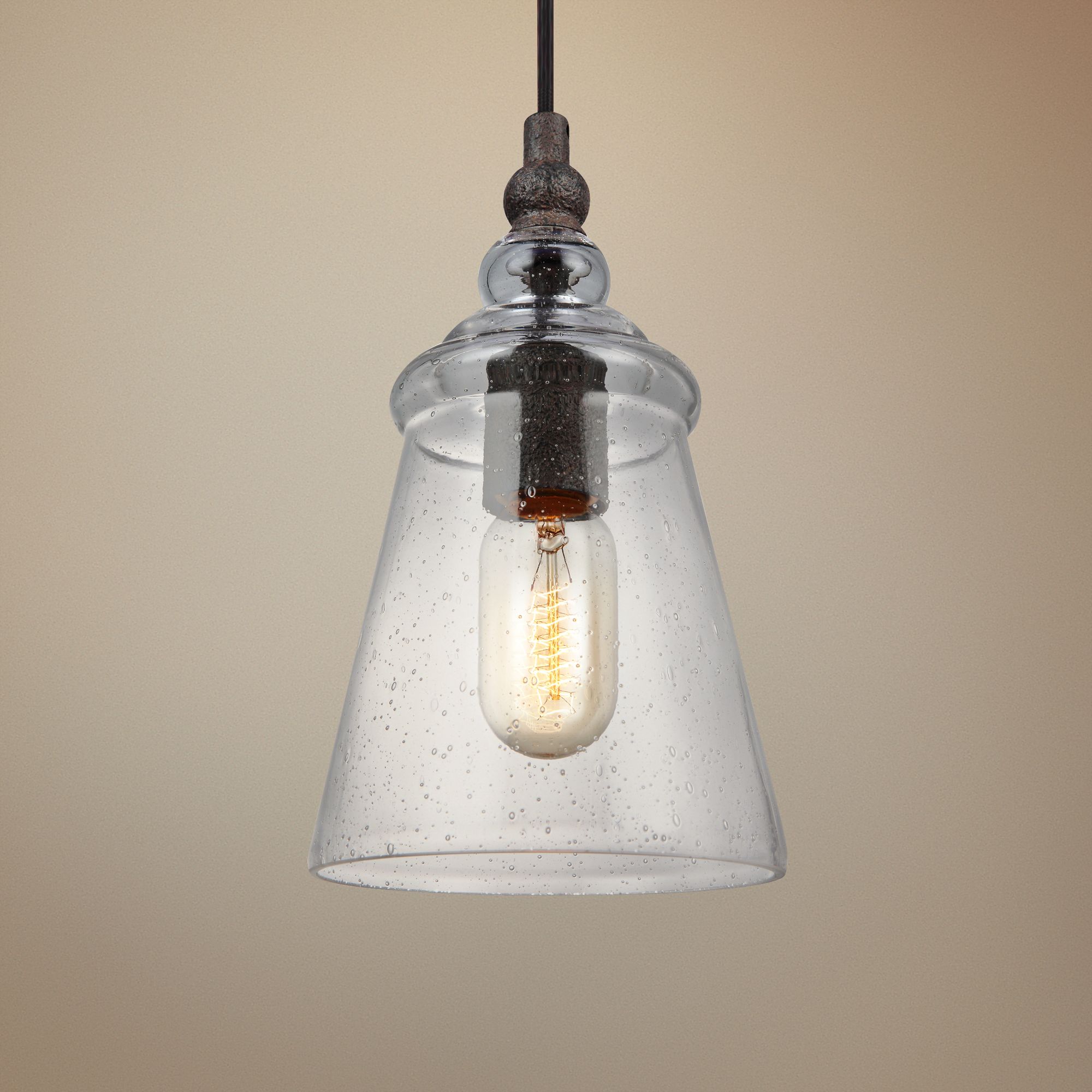 Feiss Loras 5 3/4" Wide Dark Weathered Iron Mini Pendant
