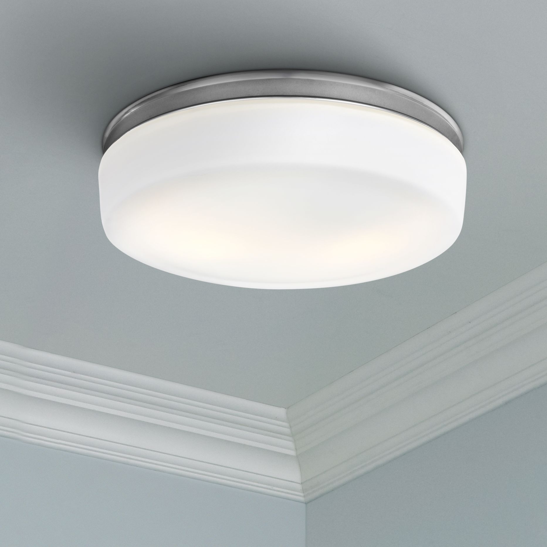 Feiss Issen 13 1/2" Wide 2-Light Chrome Ceiling Light