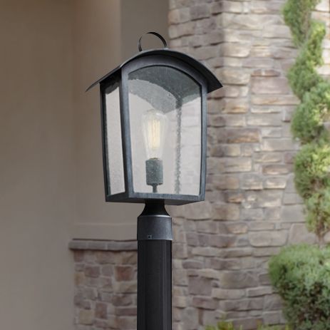 Feiss Hodges 19 3/4" High Ash Black Outdoor Post Light