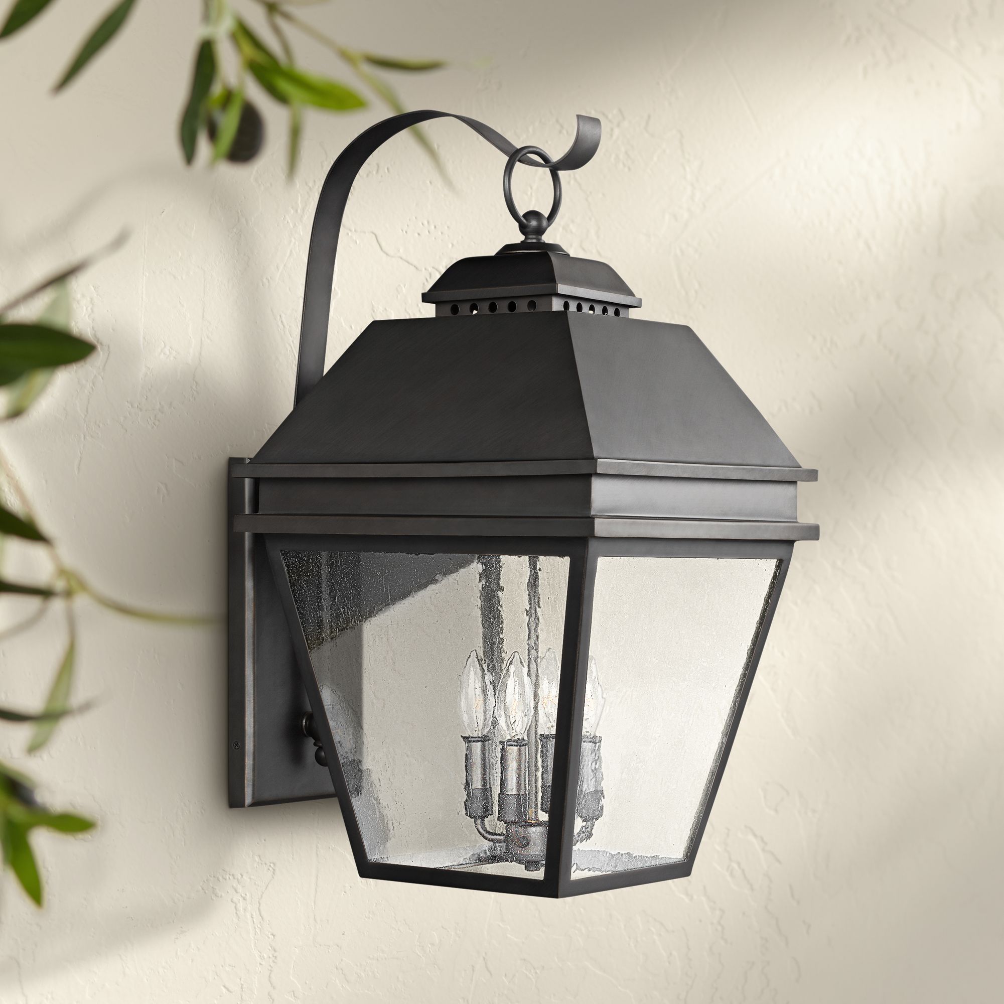 Herald 27" High Antique Bronze 4-Light Outdoor Wall Light