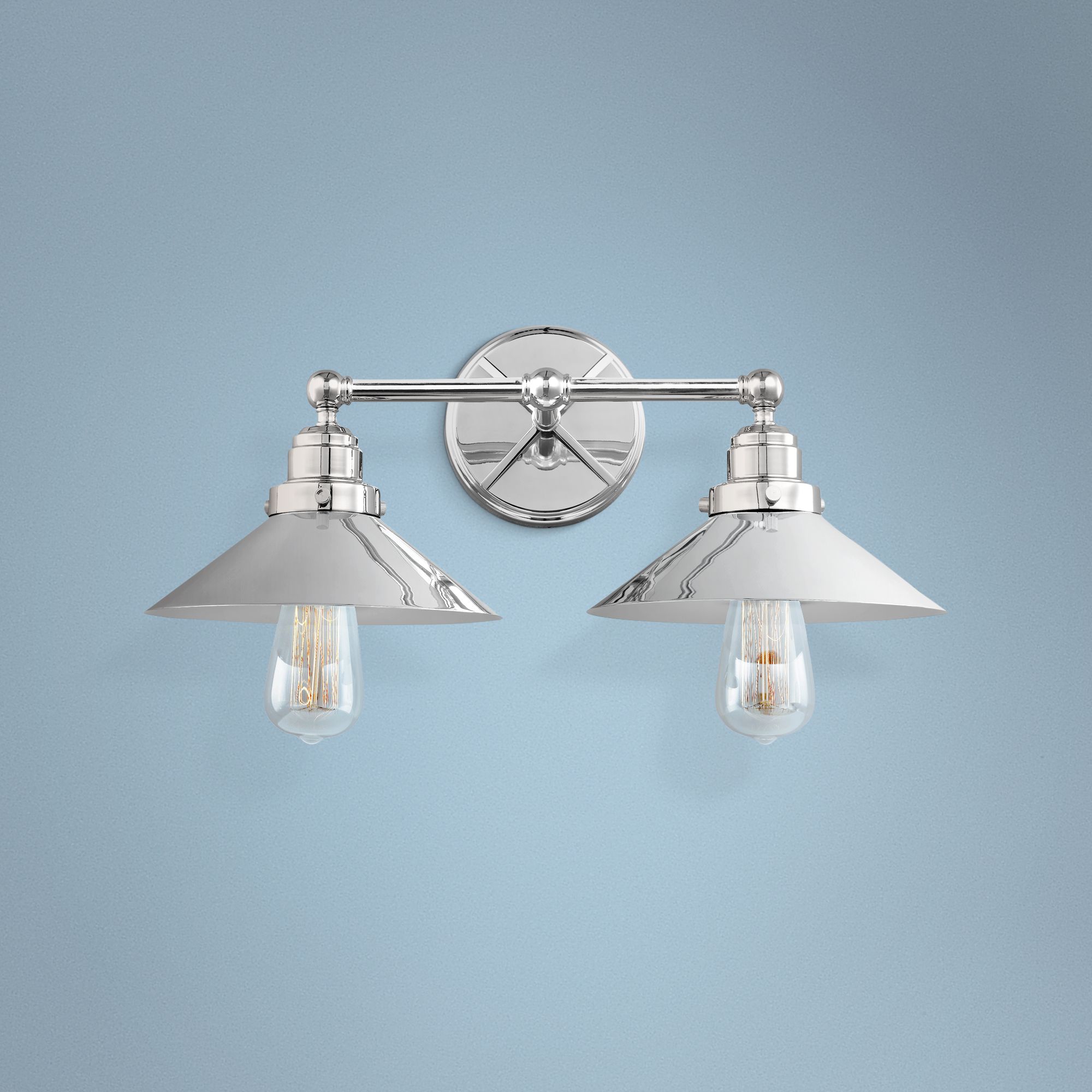 Feiss Hooper 8 1/4" High 2-Light Chrome Wall Sconce