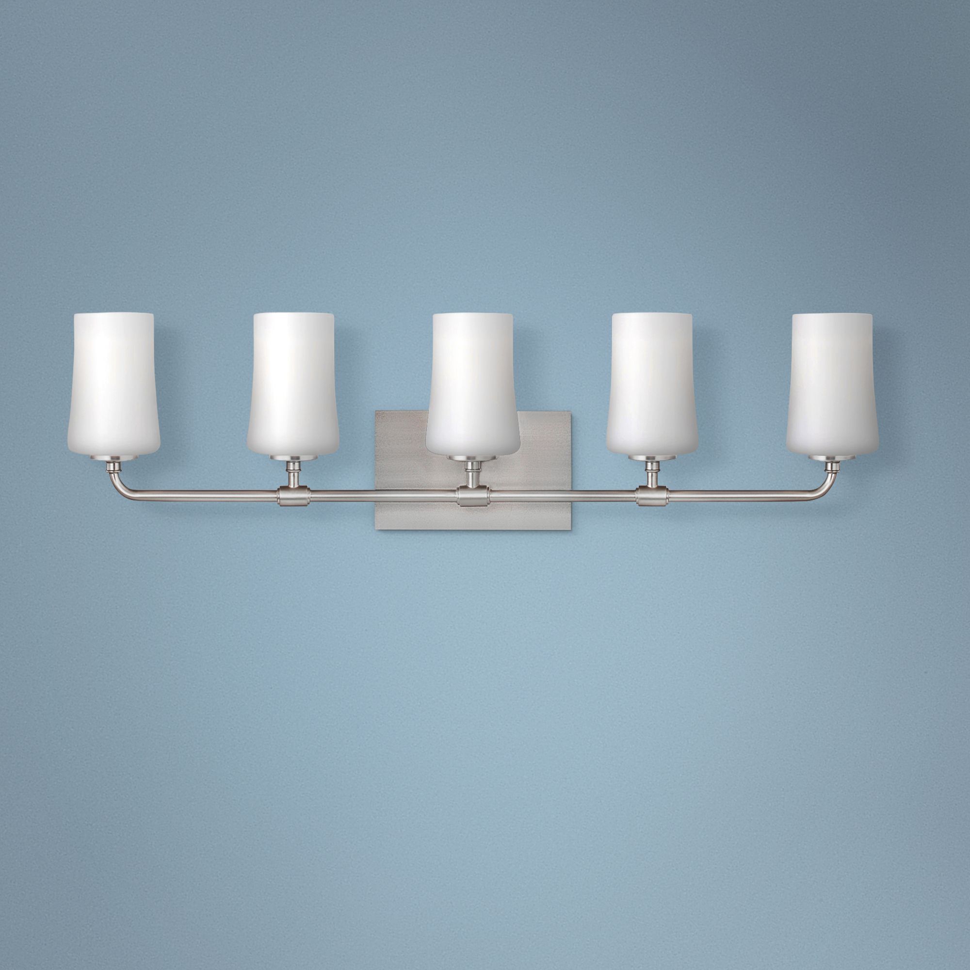 Feiss Jennie 38" Wide 5-Light Satin Nickel Bath Light