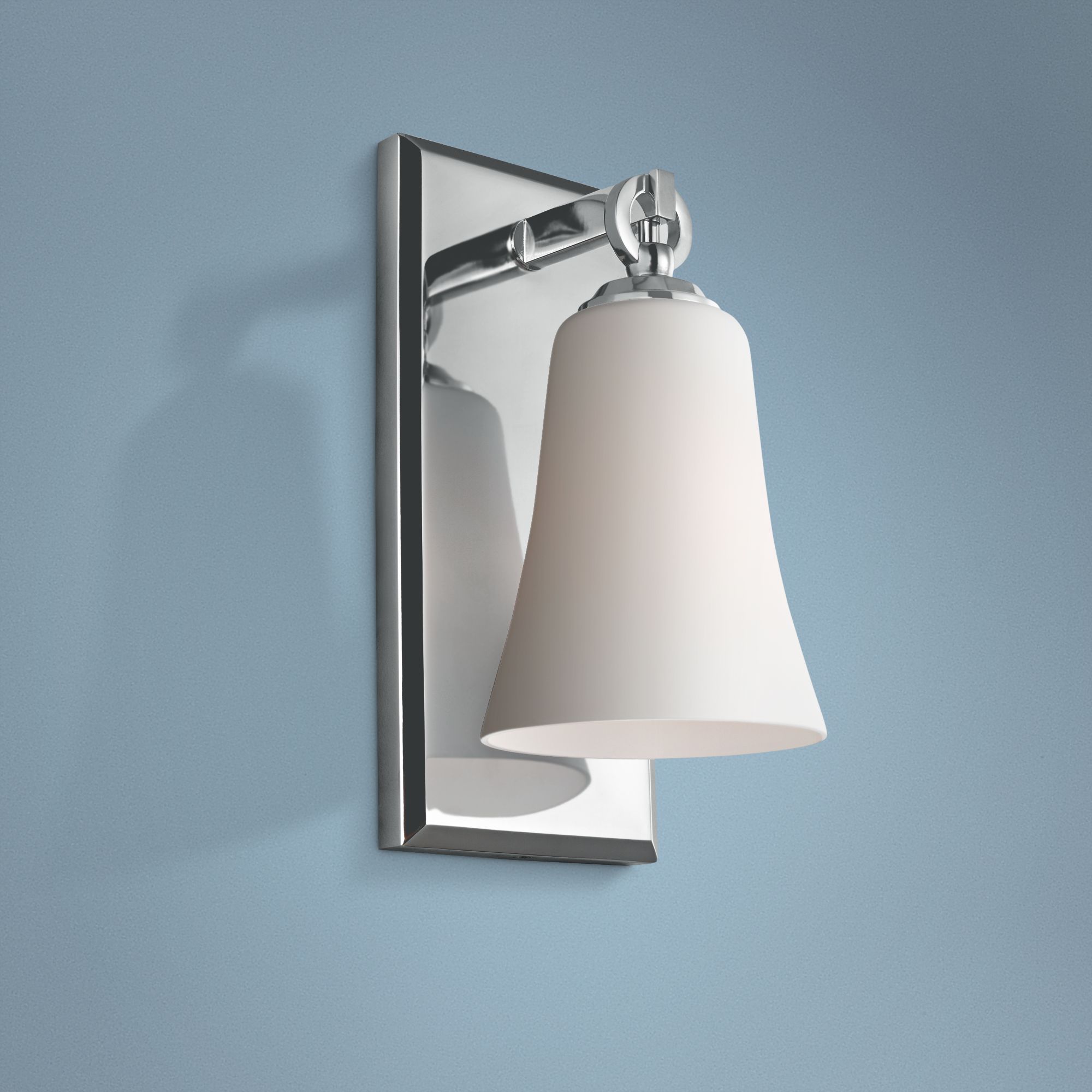 Feiss Monterro 10 1/2" High Opal Chrome Wall Sconce