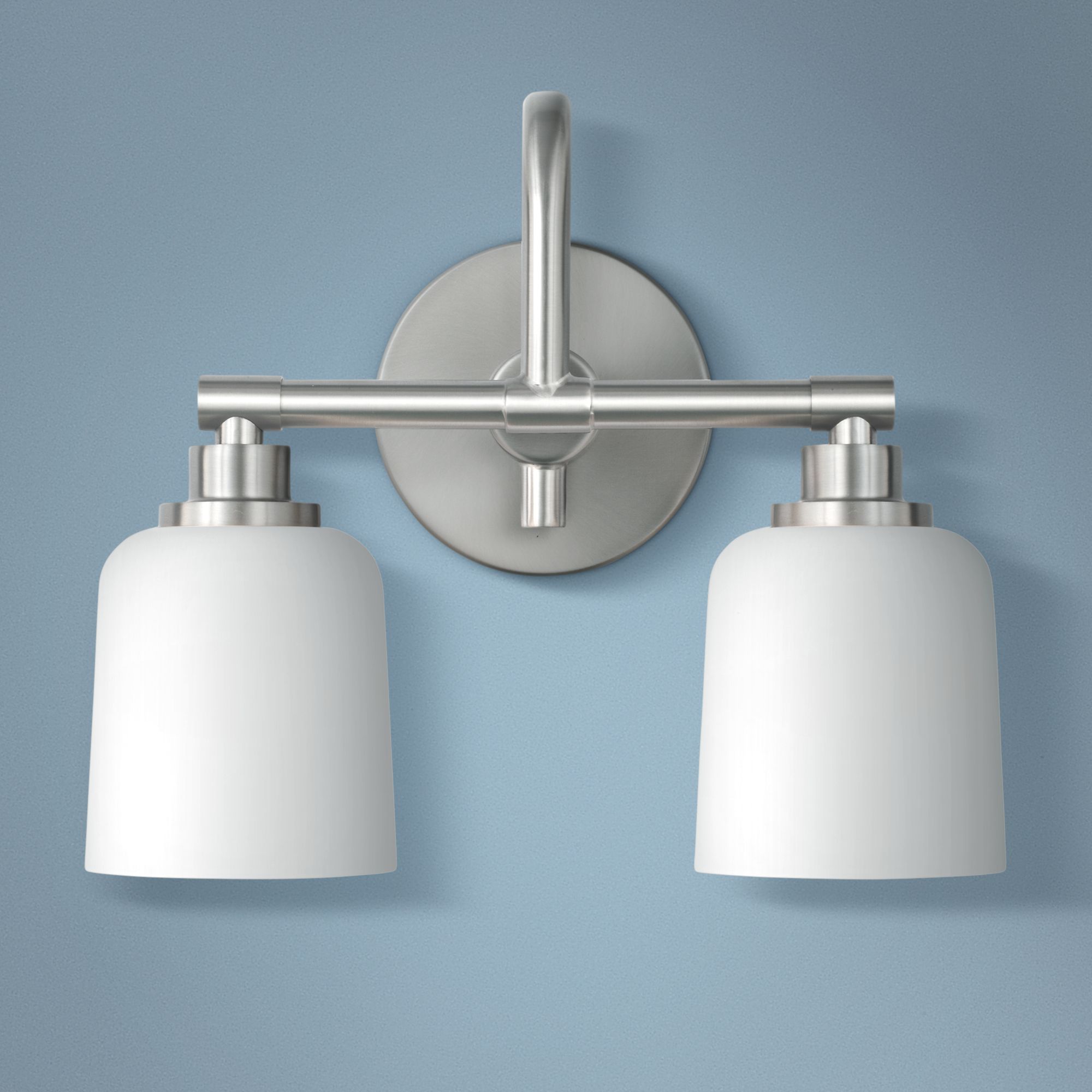 Feiss Reiser 12" High 2-Light Satin Nickel Wall Sconce