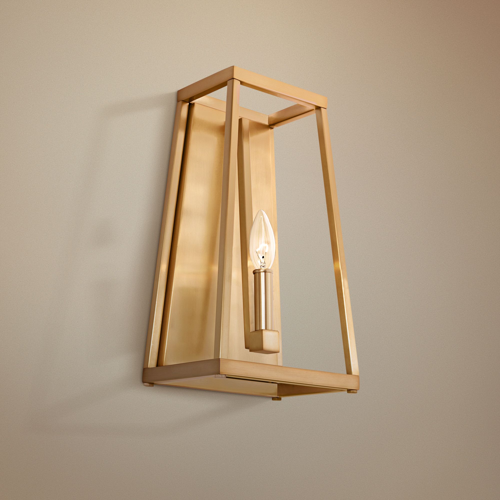 Feiss Conant 15" High Gilded Satin Brass Wall Sconce