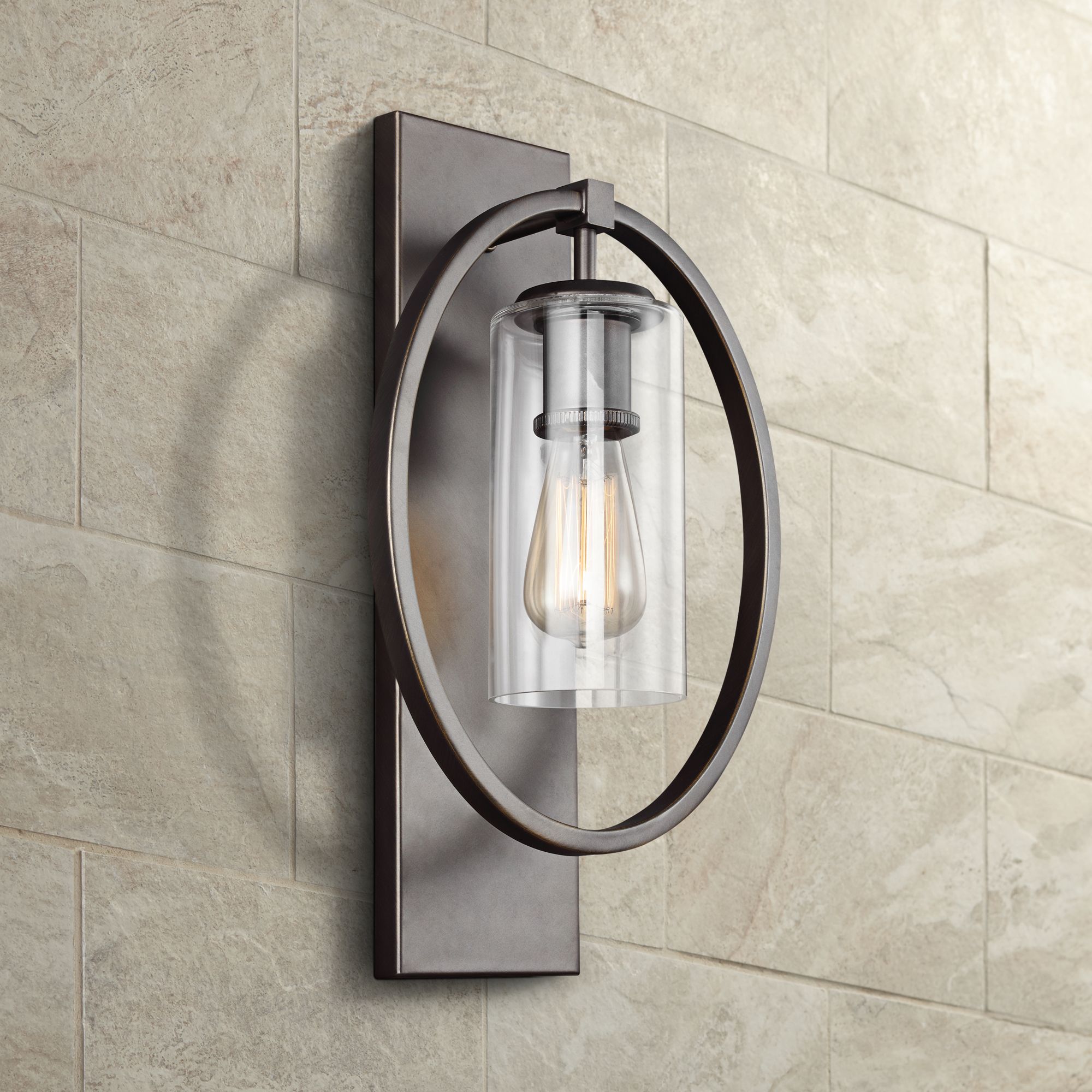 Feiss Marlena 18" High Antique Bronze Wall Sconce