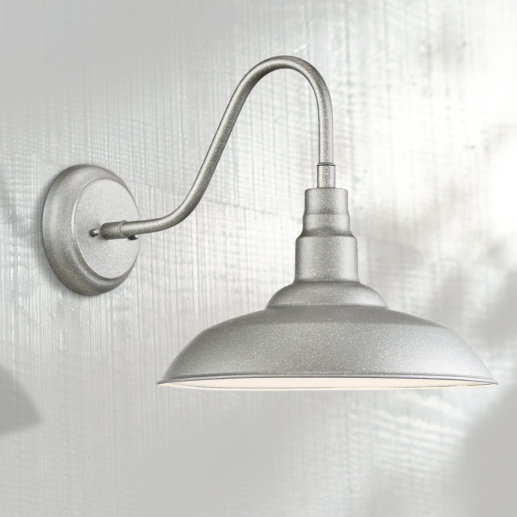 Quoizel Beachside 14 1/4"H Galvanized LED Outdoor Wall Light