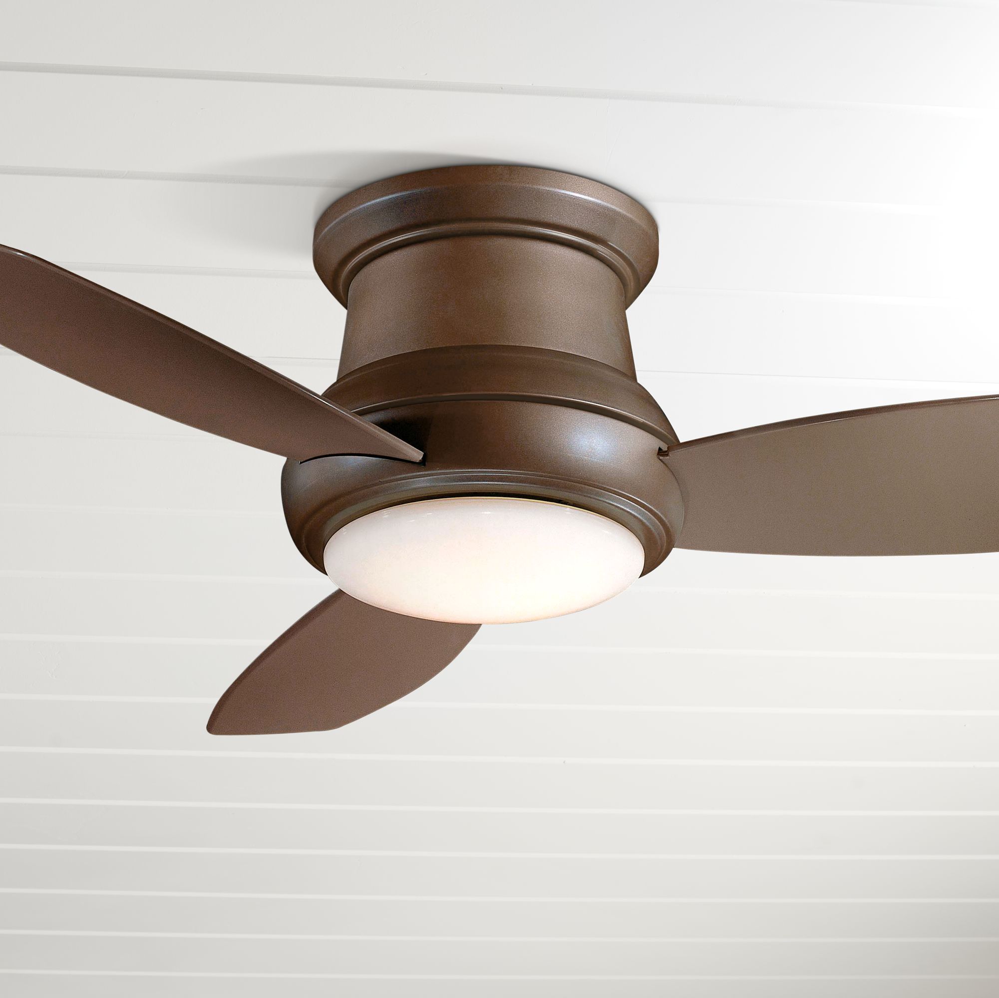52 Concept Ii Bronze Flushmount Led Ceiling Fan 19w26