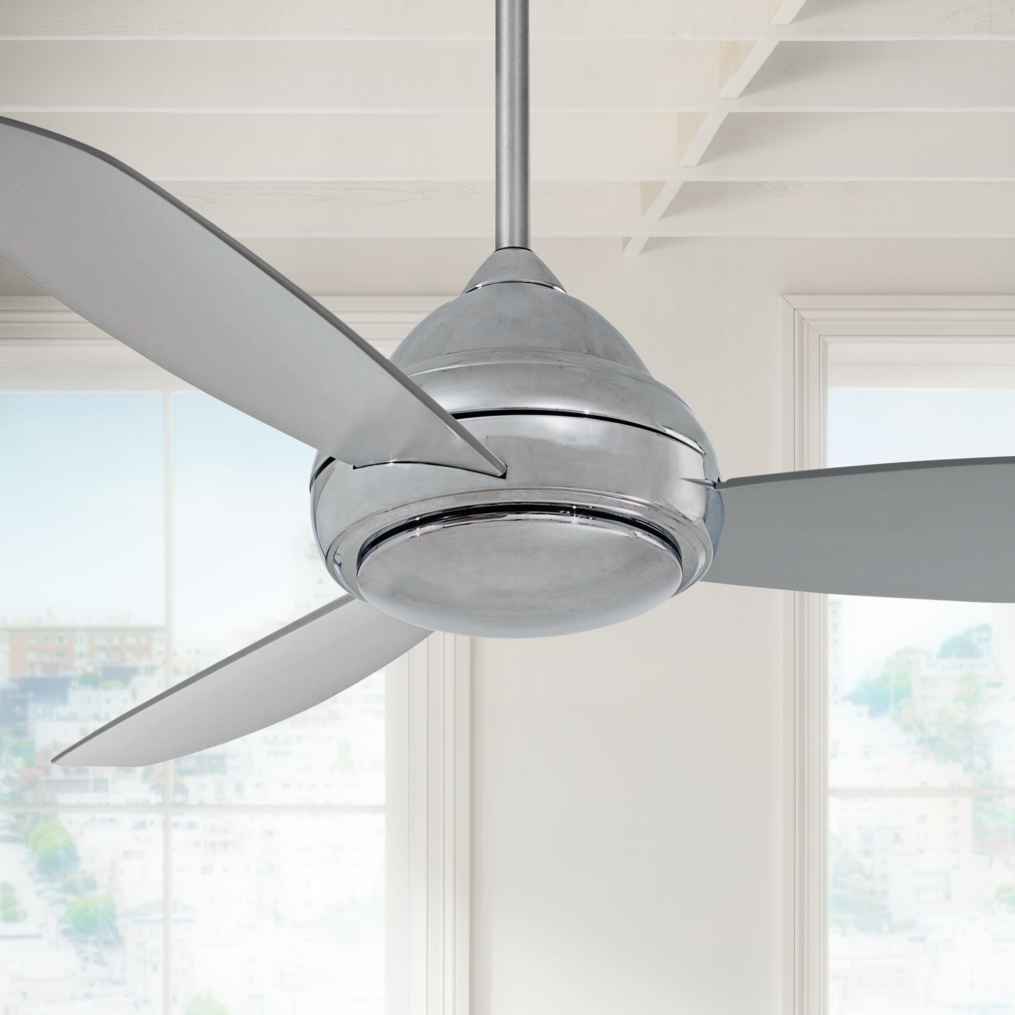44" Concept I Polished Nickel LED Ceiling Fan