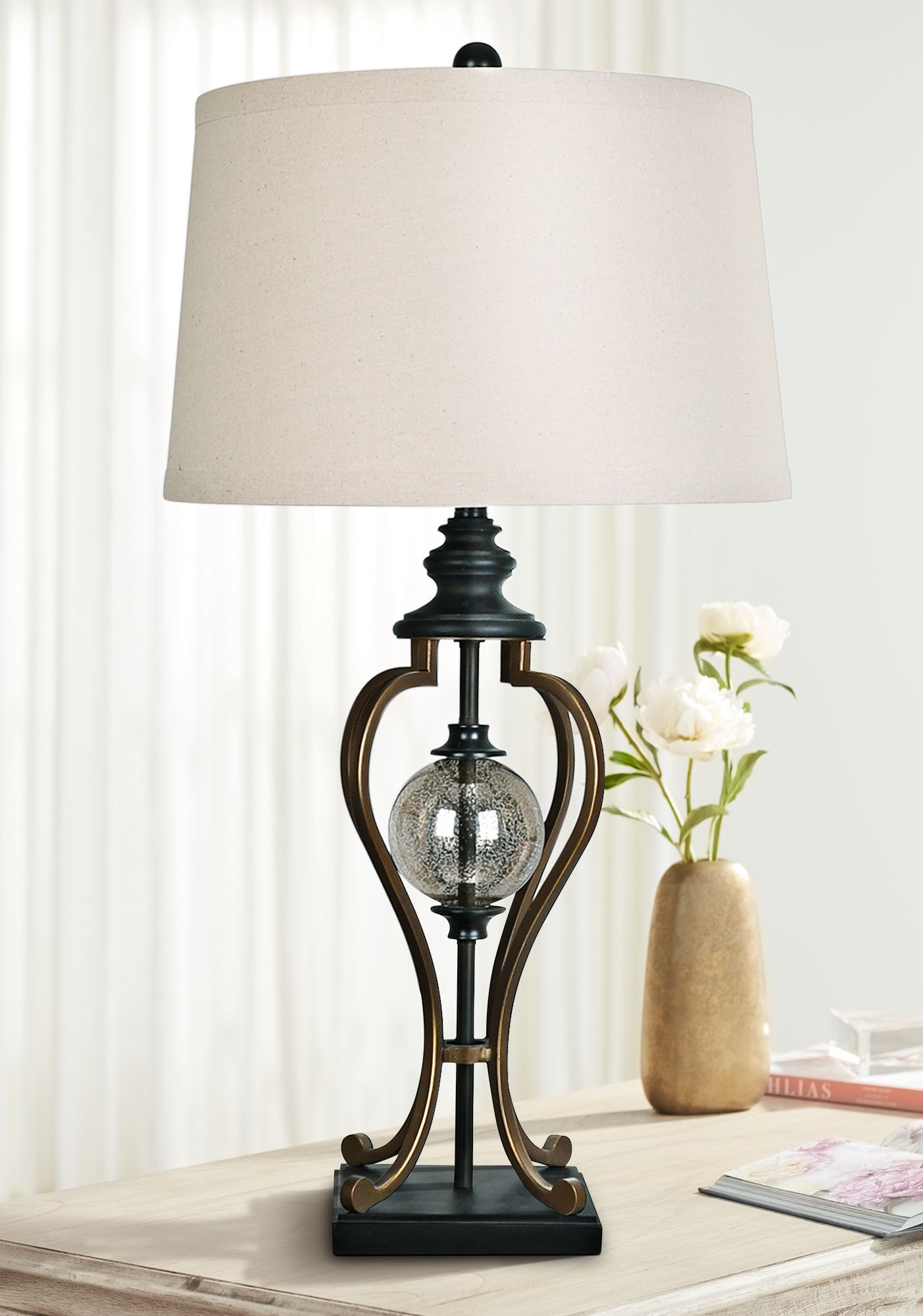 Granville Oil-Rubbed Bronze Swing Arm Table Lamp - #2F205 | Lamps Plus