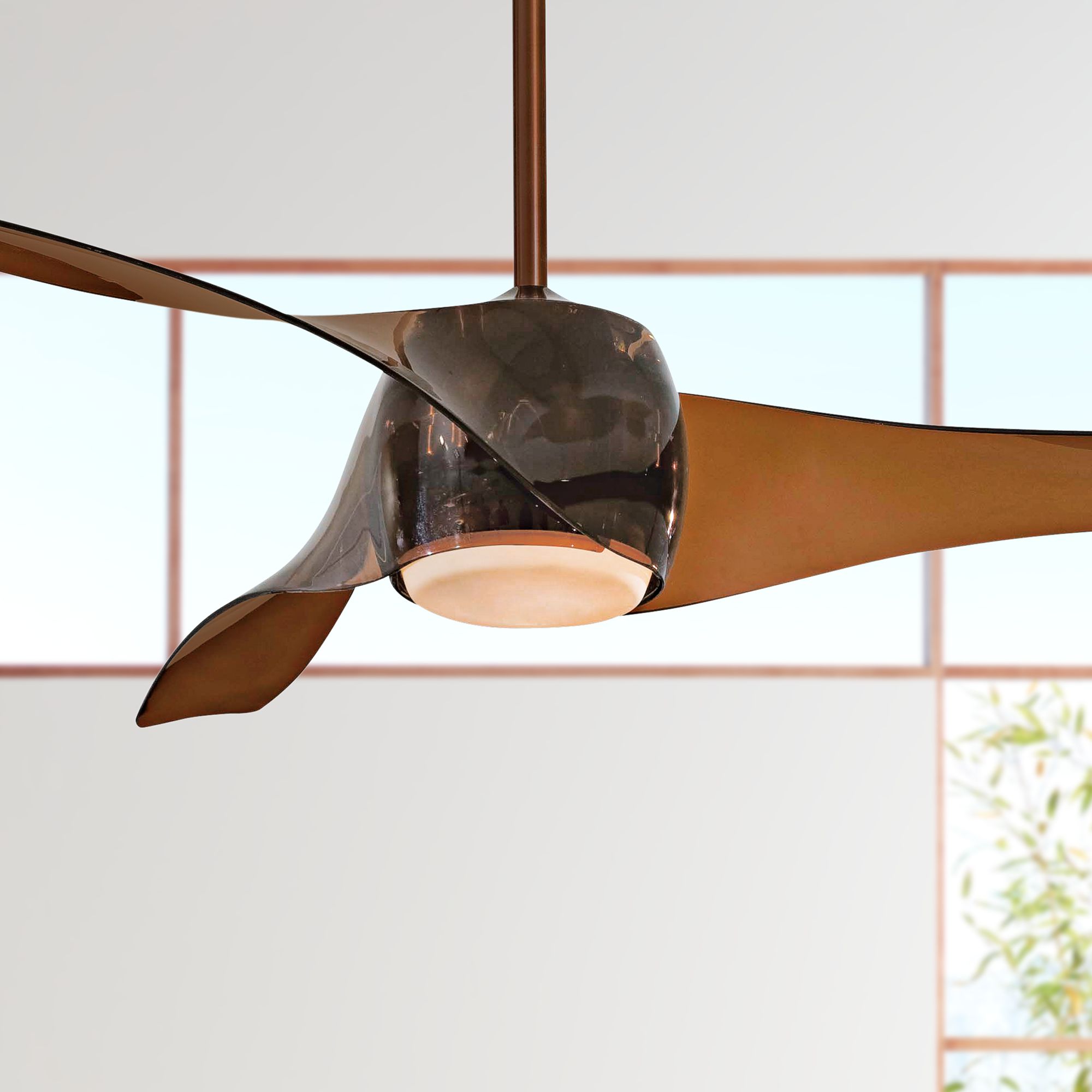 58" Artemis Copper Bronze LED Ceiling Fan