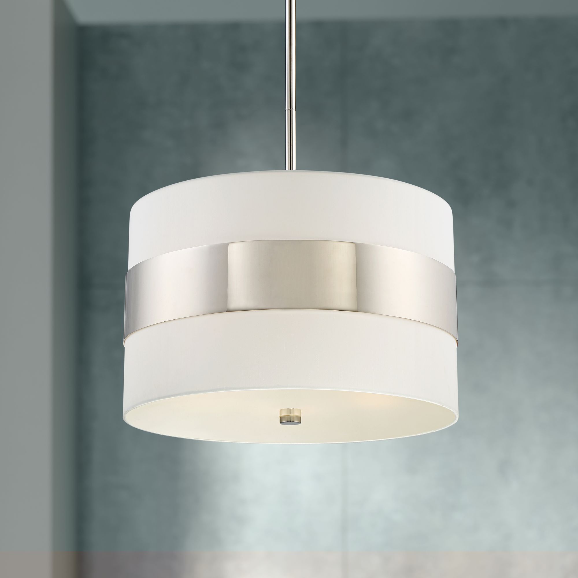 Crystorama Grayson 23" Wide Polished Nickel Pendant Light