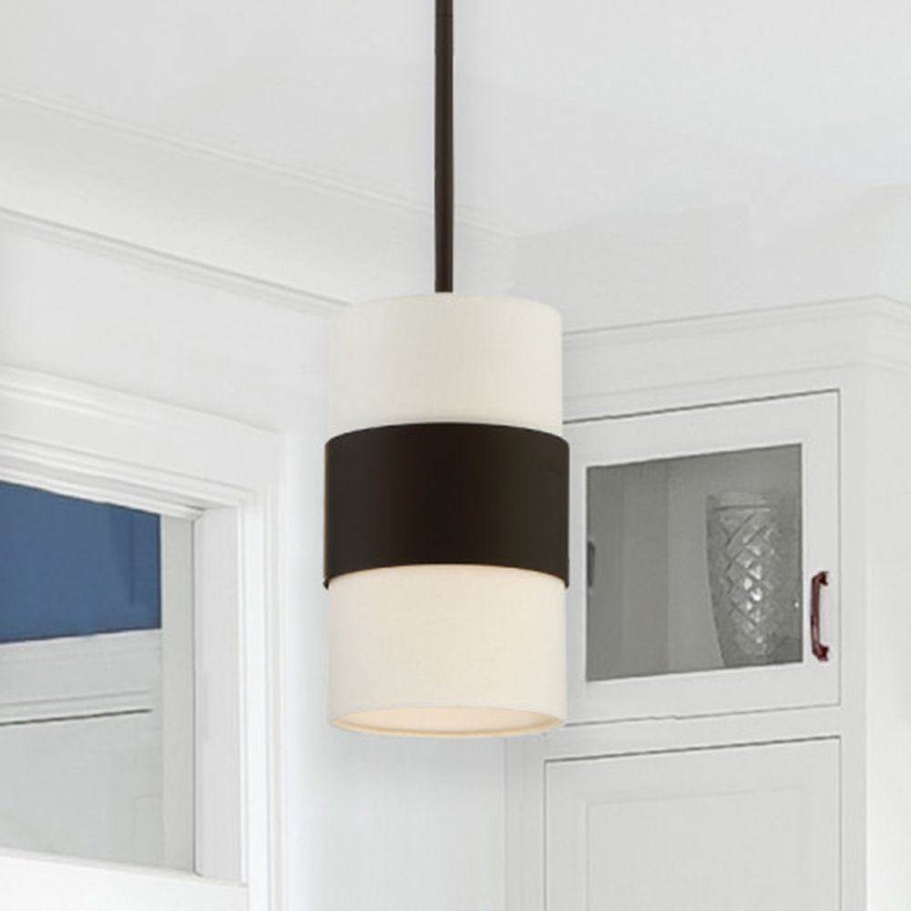 Crystorama Grayson 6" Wide Dark Bronze Mini Pendant