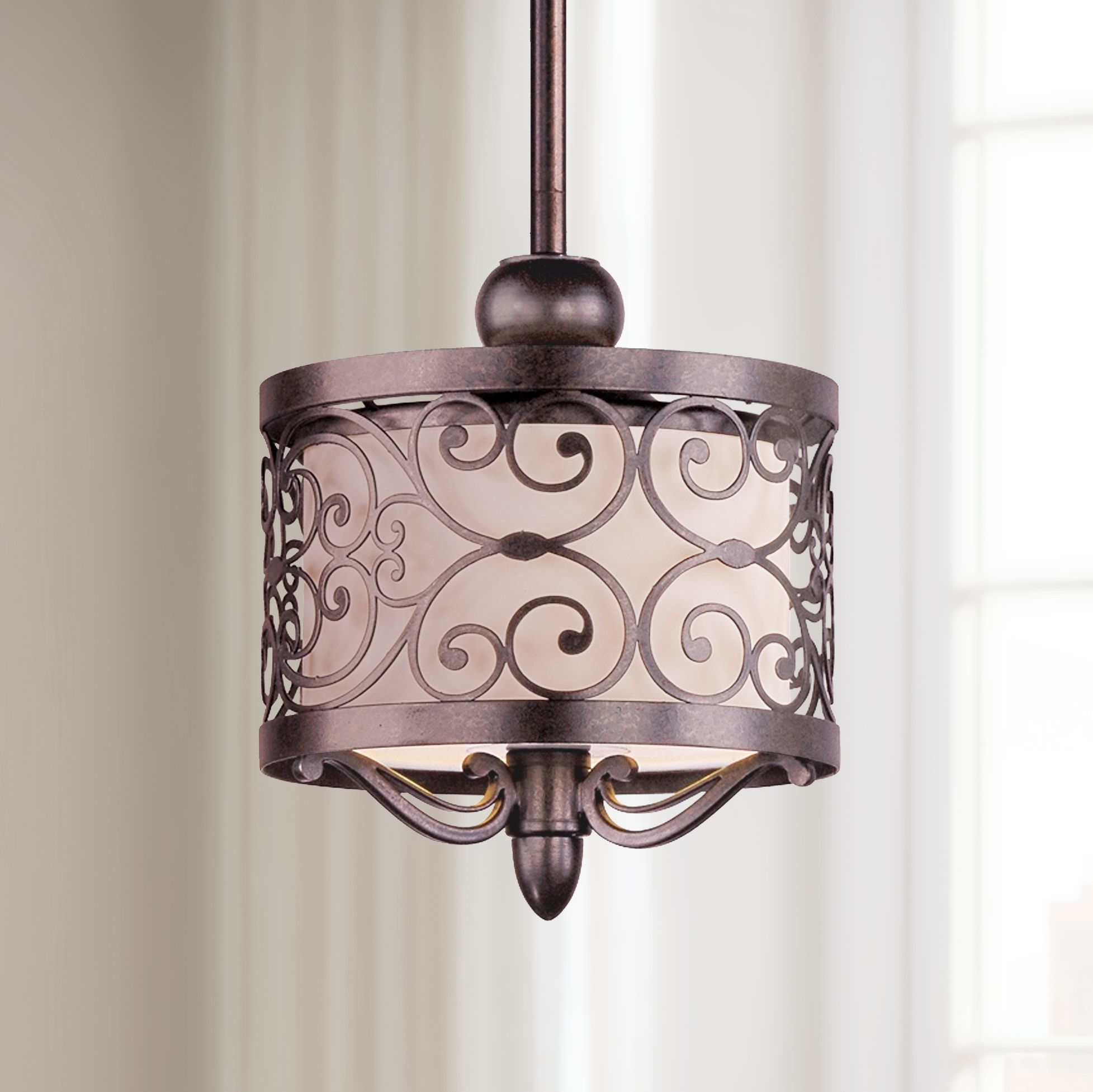 Maxim Mondrian 13" High Umber Bronze Mini Pendant Light