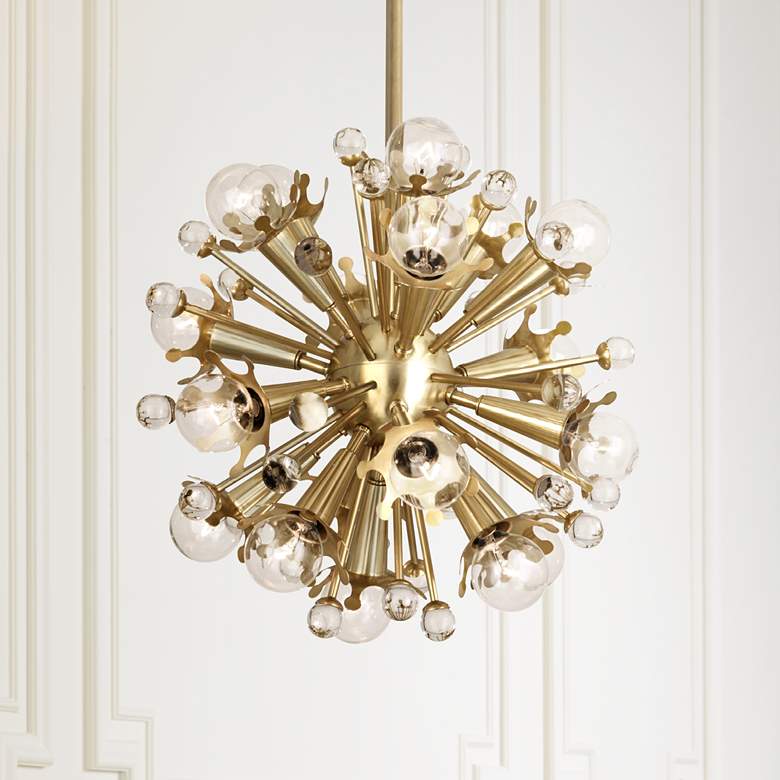 Jonathan Adler Sputnik 18-Light Antique Brass Pendant Light
