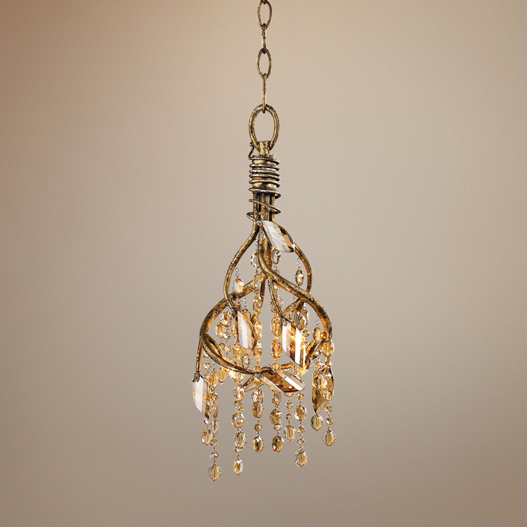 Autumn Twilight 7" Wide Mystic Gold Mini Pendant