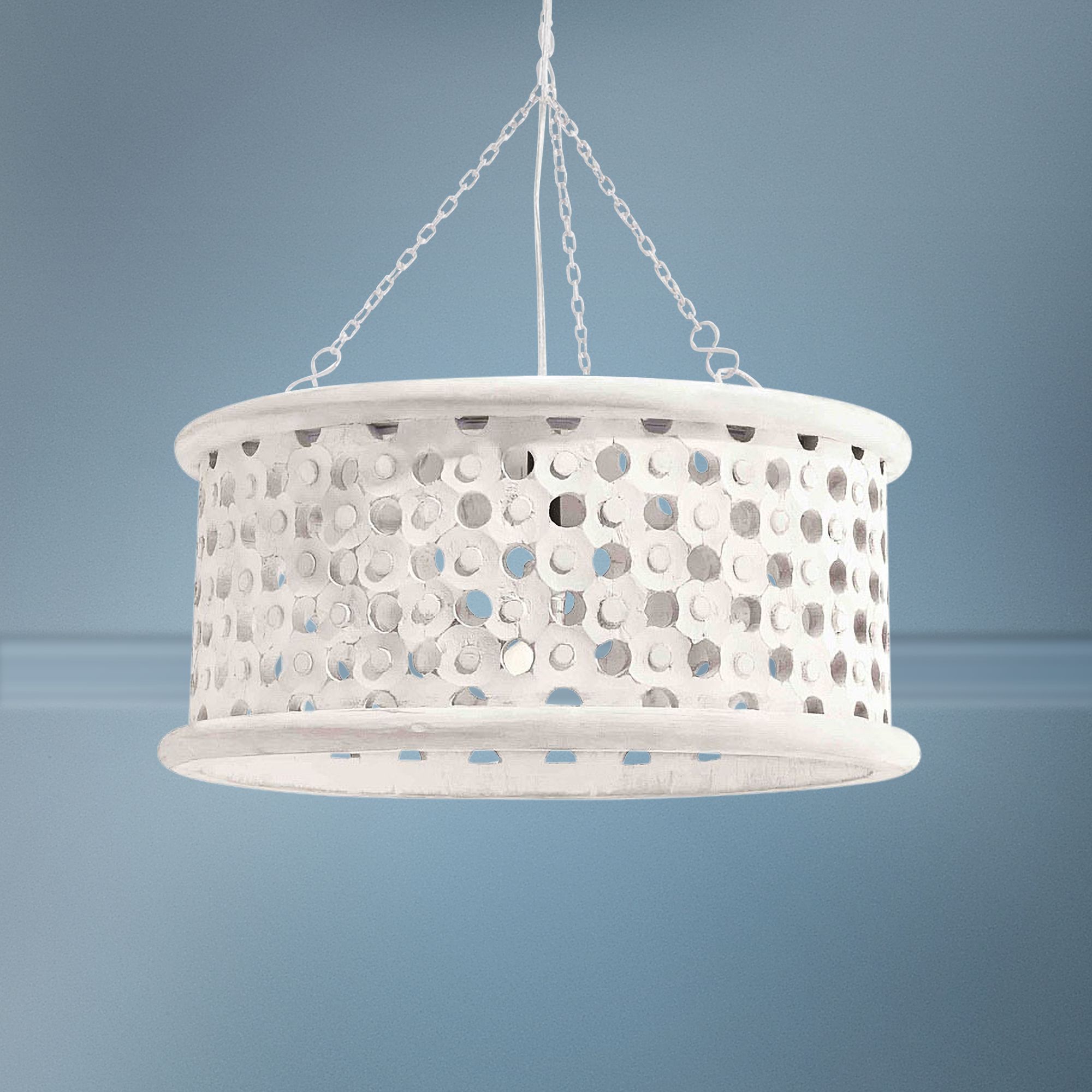 Arteriors Jarrod Wood Carved 22" Wide Pendant