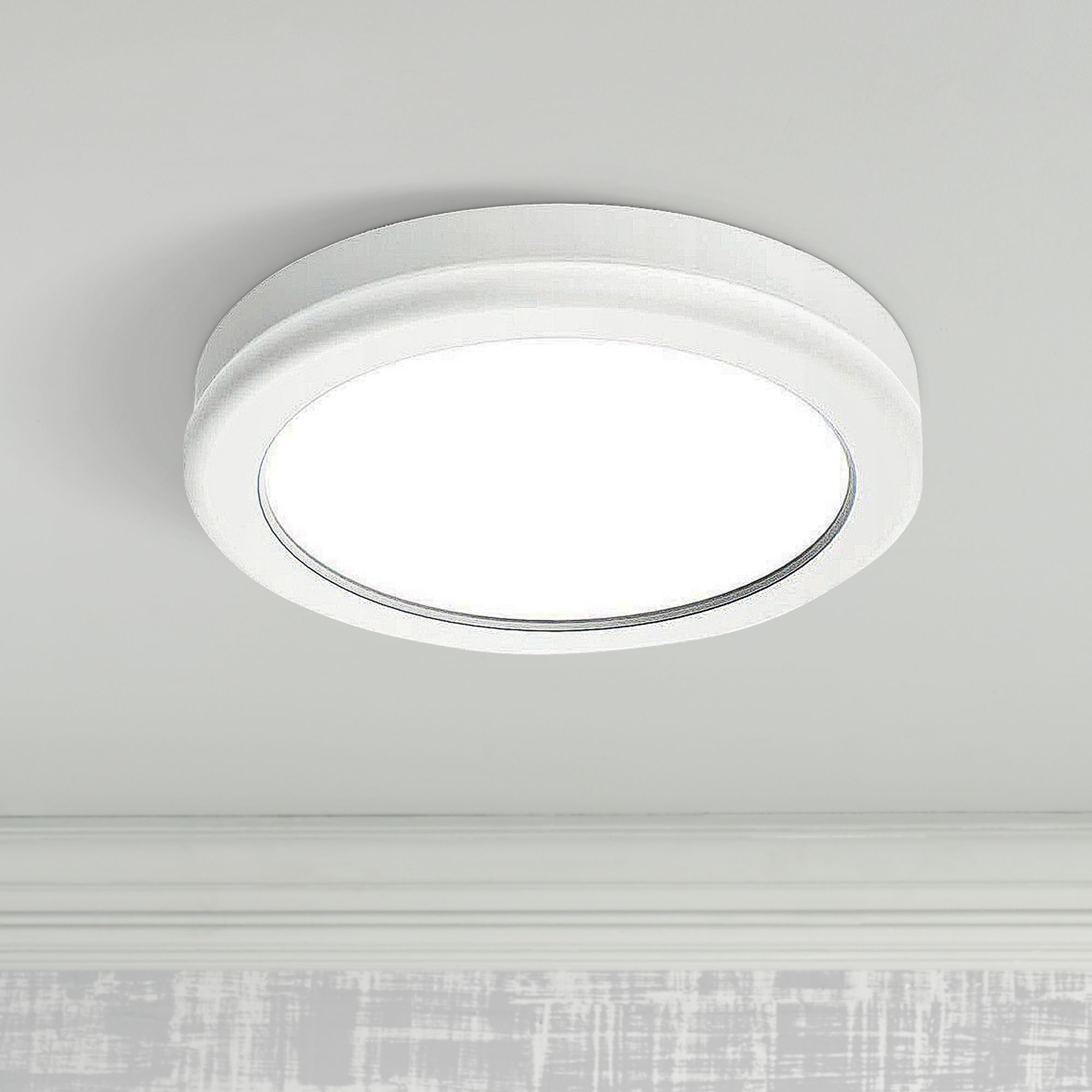 dweLED Geos 6" Wide White LED Ceiling Light
