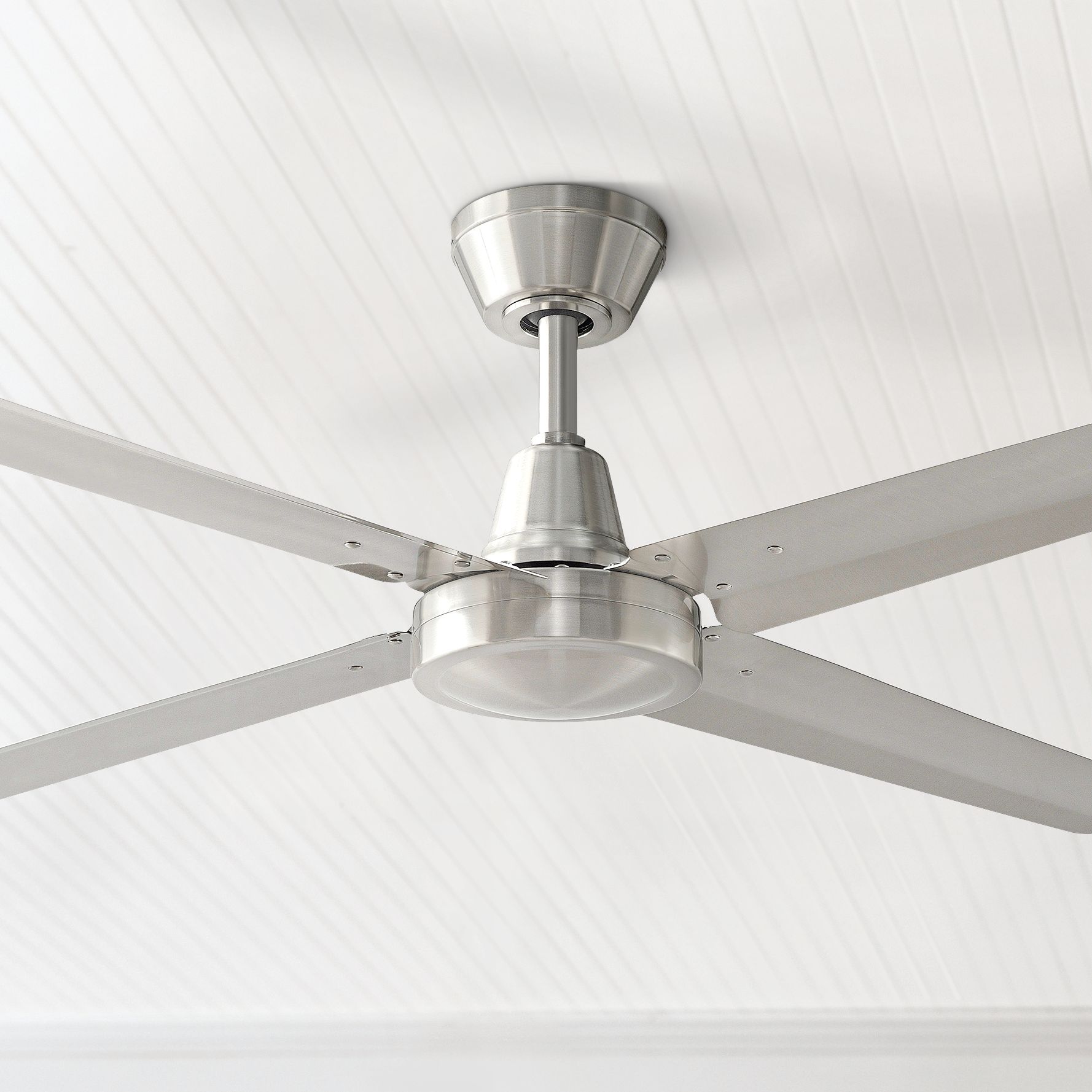 54" Fanimation Ascension Brushed Nickel Damp Ceiling Fan