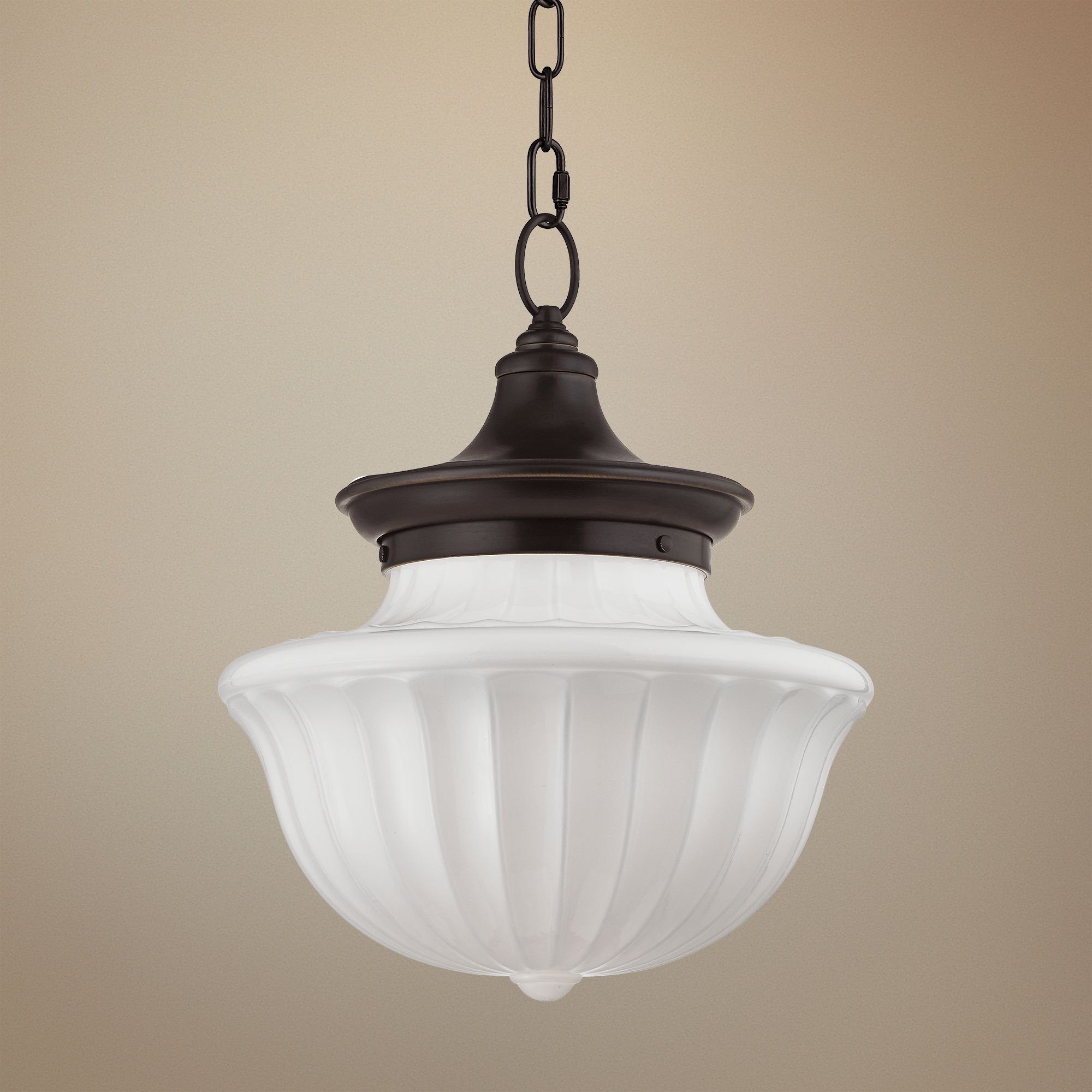 Hudson Valley Dutchess 15" Wide Old Bronze Pendant Light