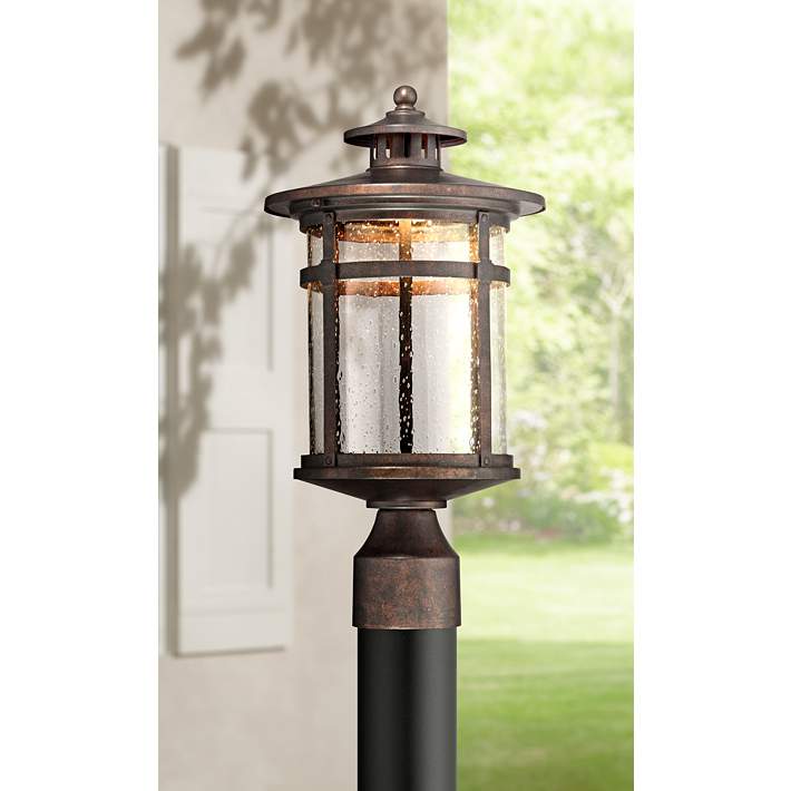 Callaway 15 1 2 High Rustic Bronze Led, Outdoor Lighting Post Lamps