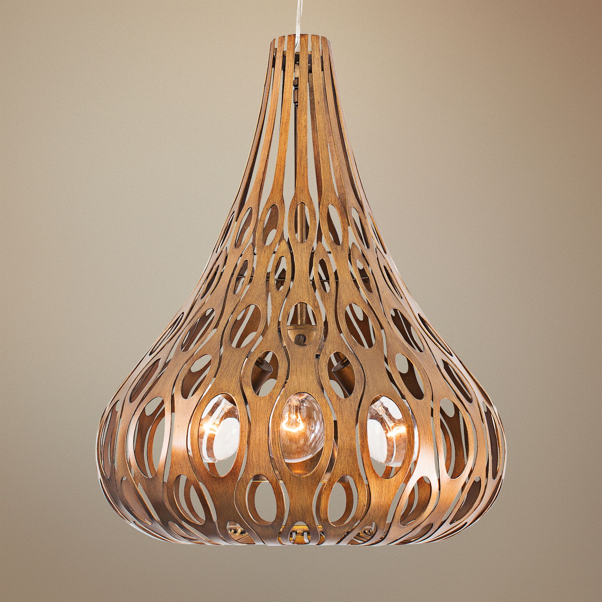 Varaluz Masquerade 18" Wide Hammered Ore Pendant Light