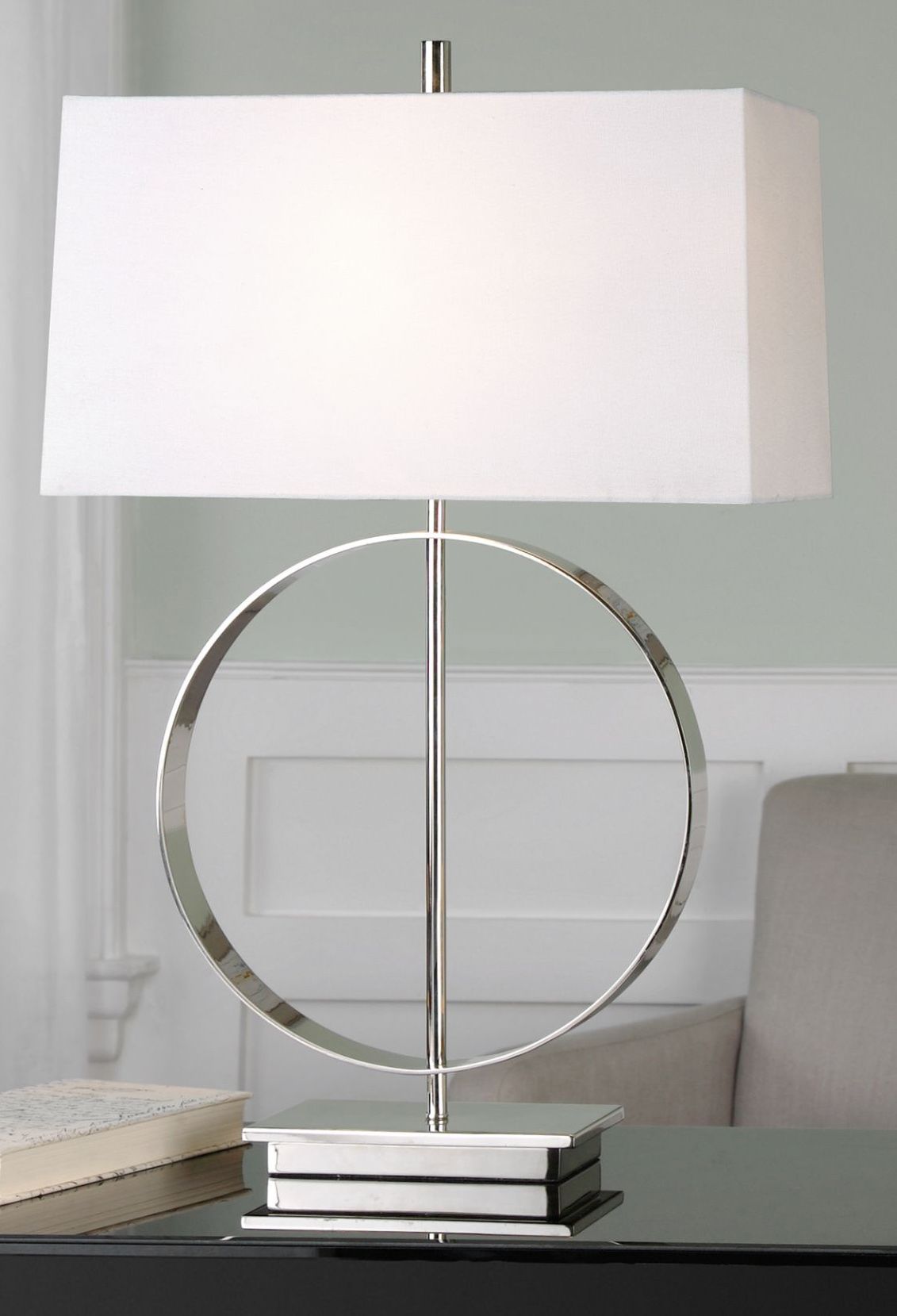Uttermost Addison Polished Nickel Table Lamp