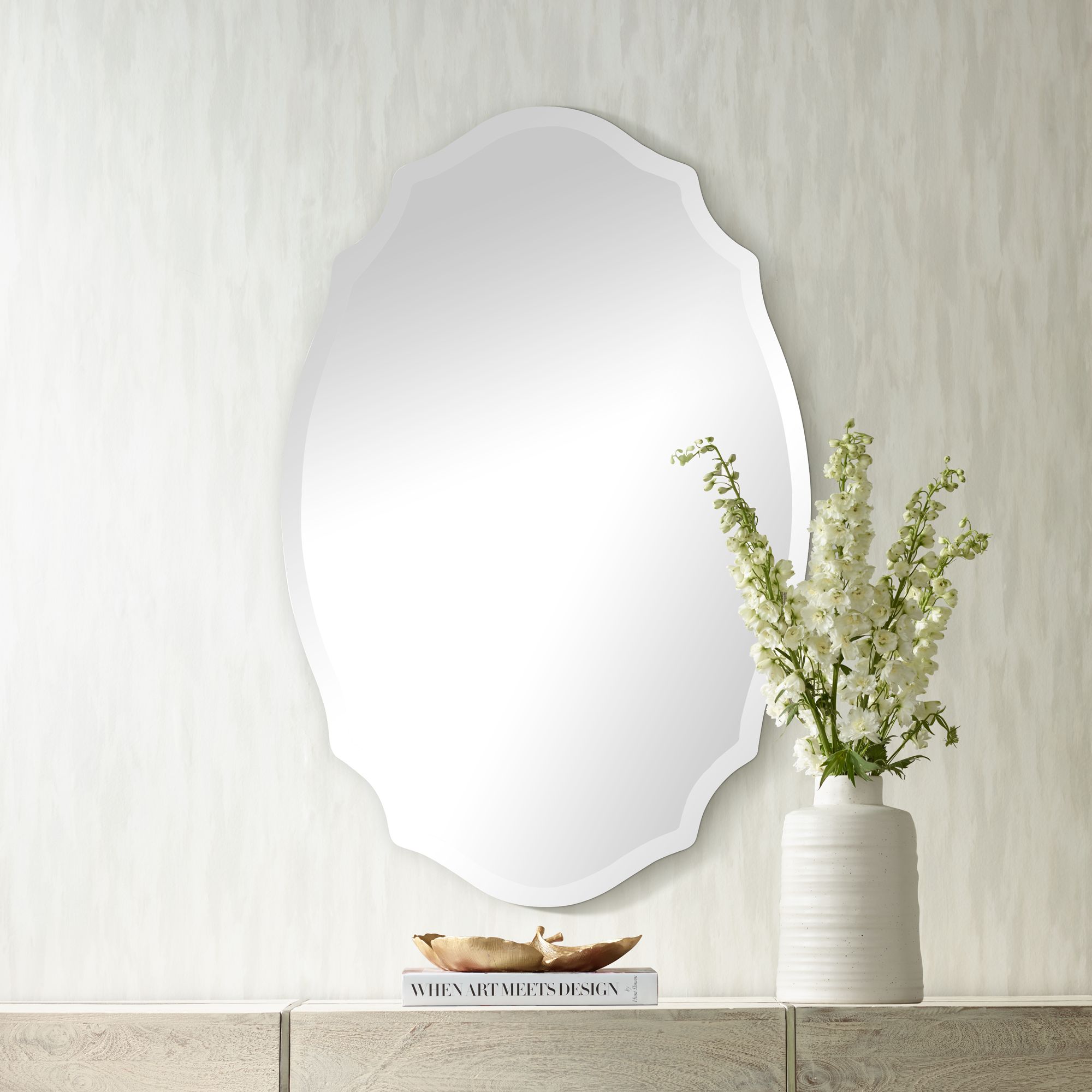 Cooper Classics Tia Beveled 24" x 36" Oval Wall Mirror