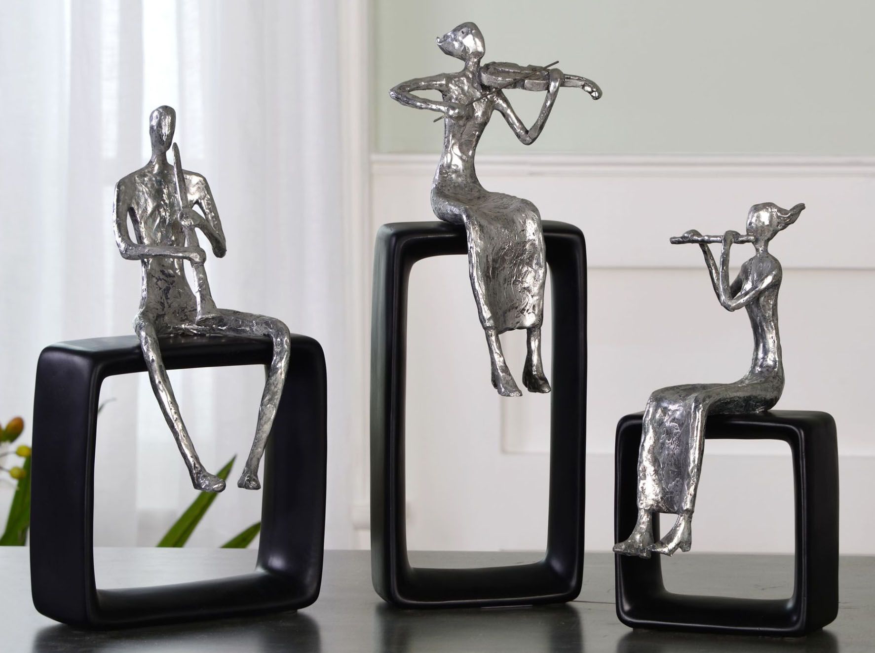 Uttermost Musical Ensemble Silver Sculptures