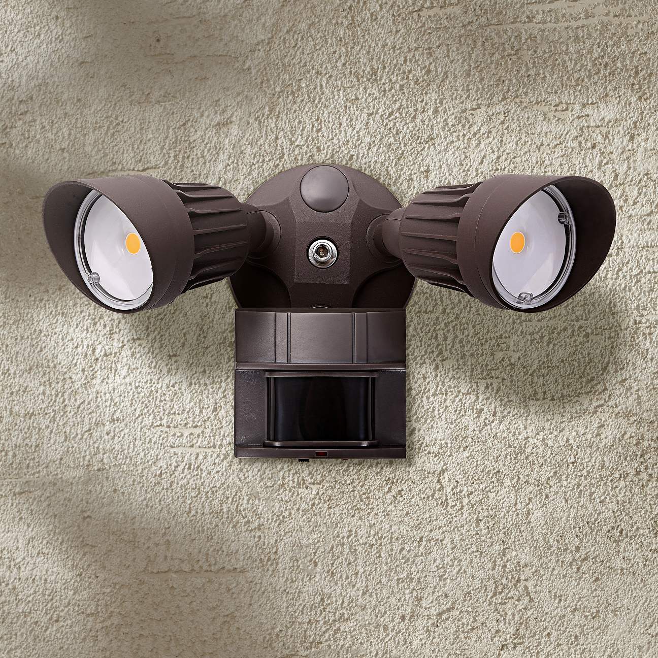 Eco-Star 13"W Bronze Motion Sensor LED Security Light - #1G657 | Lamps Plus