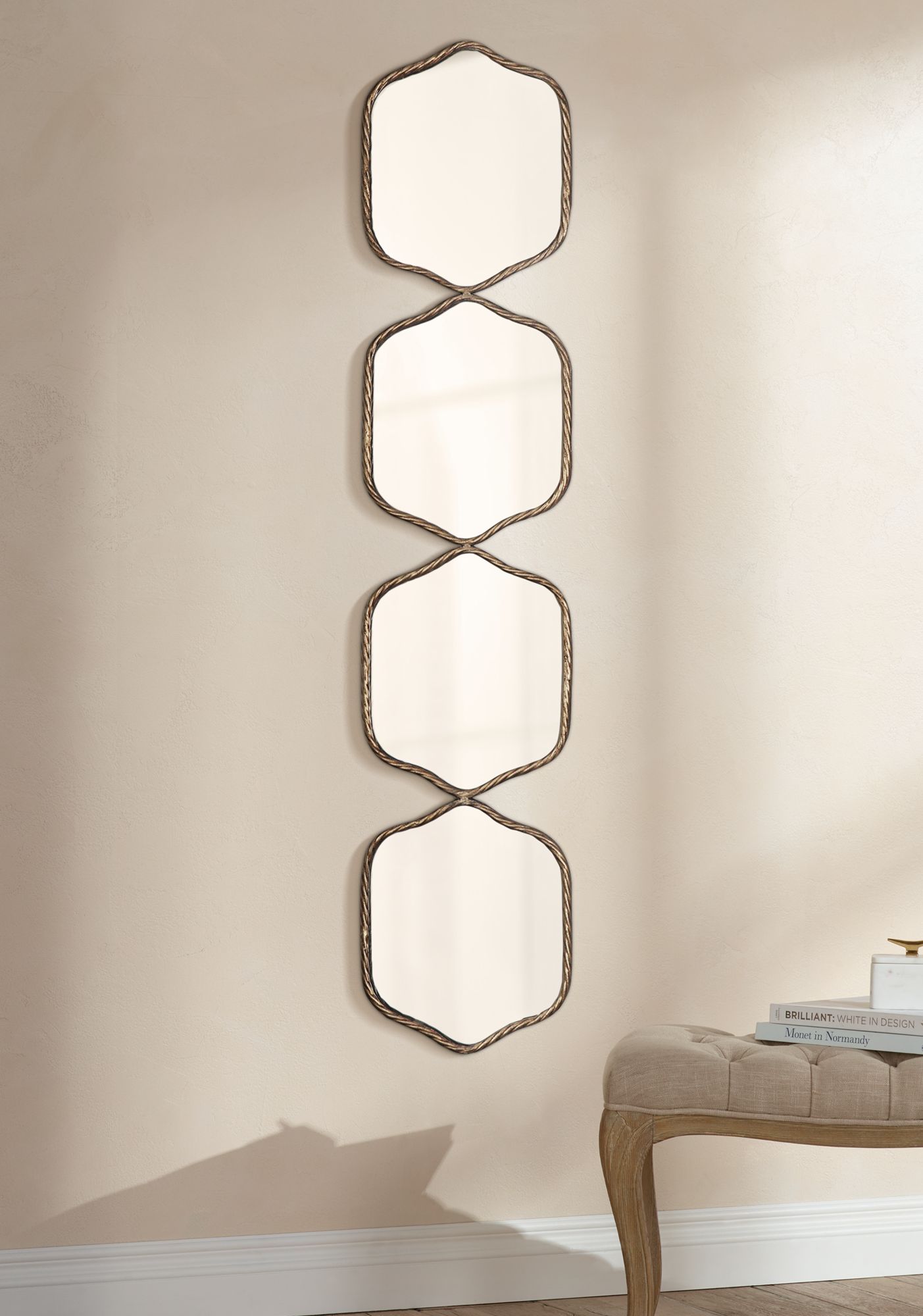 Uttermost Myriam Gold Iron 11 1/4" x 52 3/4" Mirror