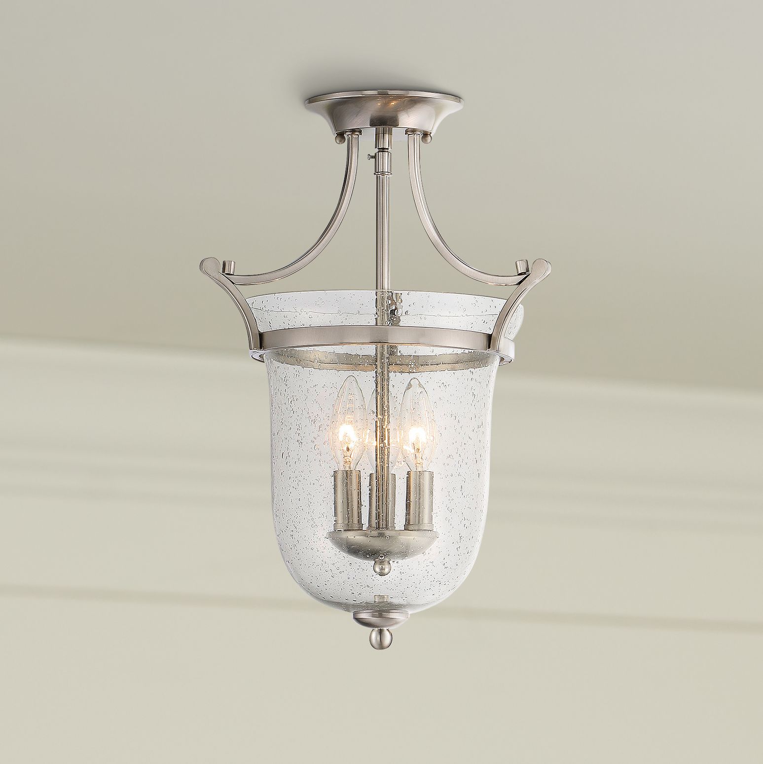 Savoy House Trudy 12 W 3 Light Satin Nickel Ceiling Light
