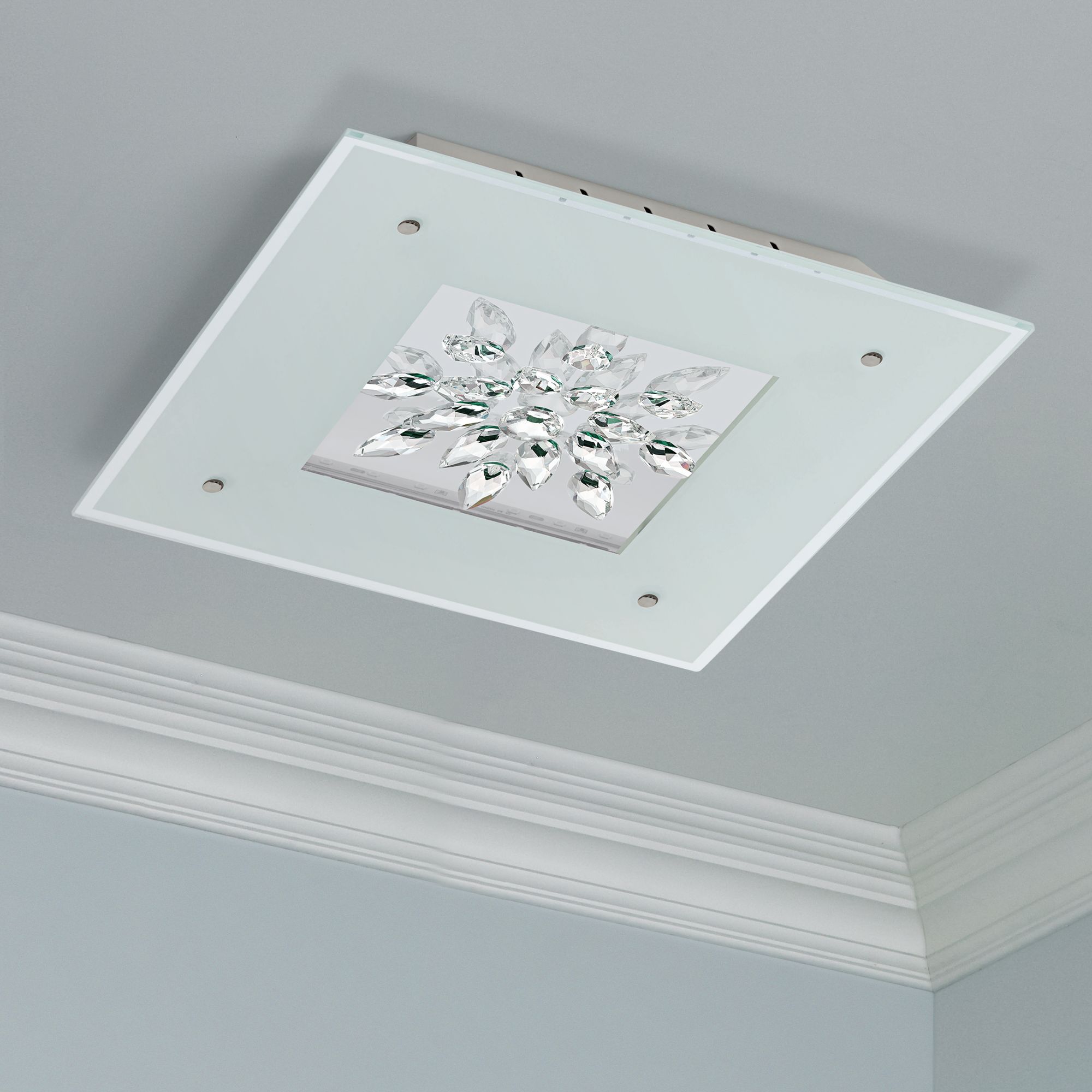 Eglo Benalua 18 1/2" Wide Crystal LED Ceiling Light